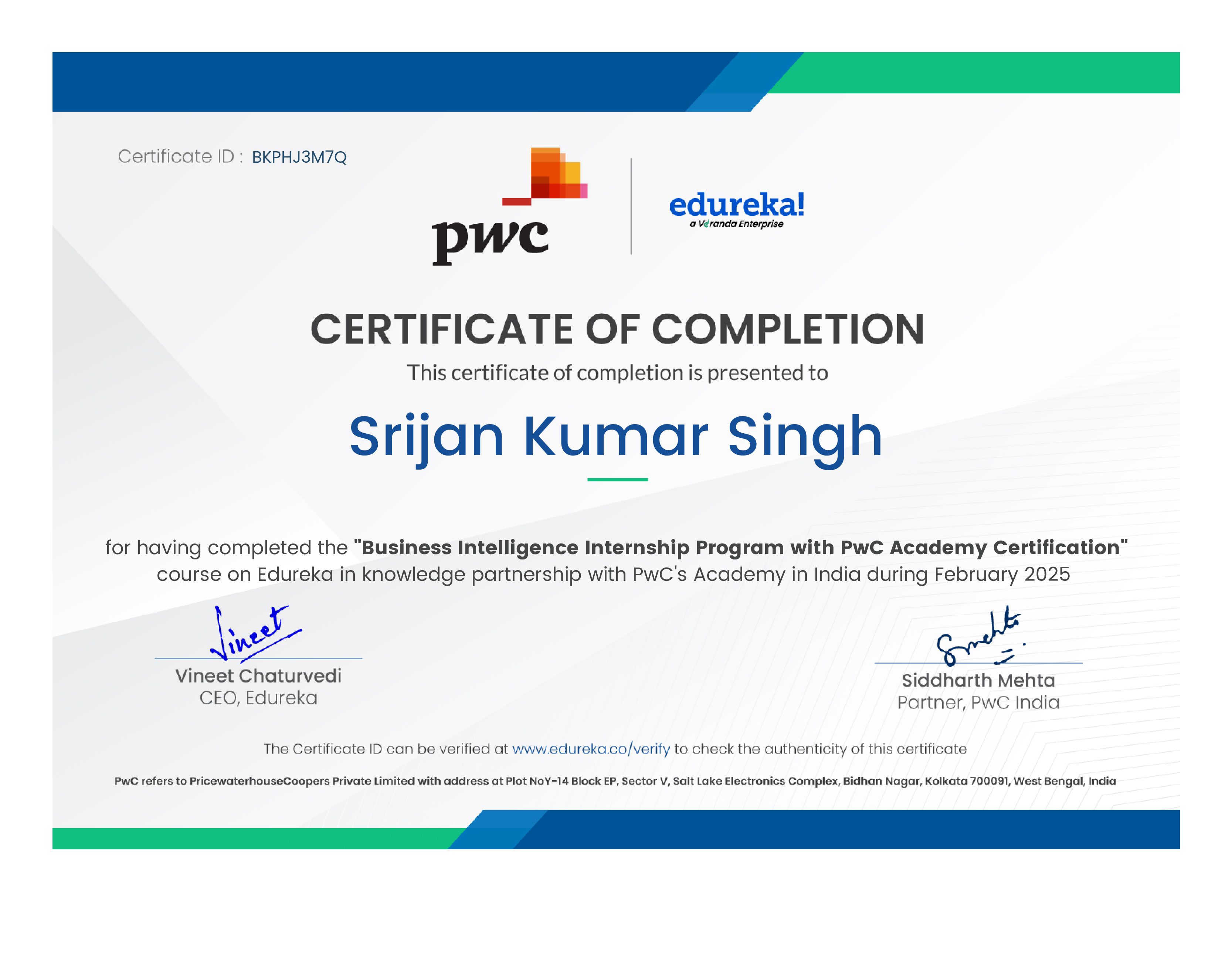 certificate!