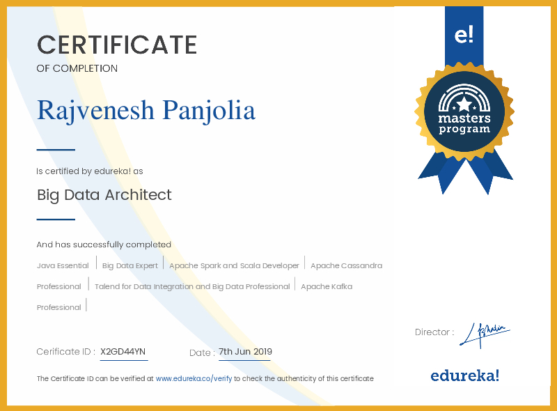 certificate!