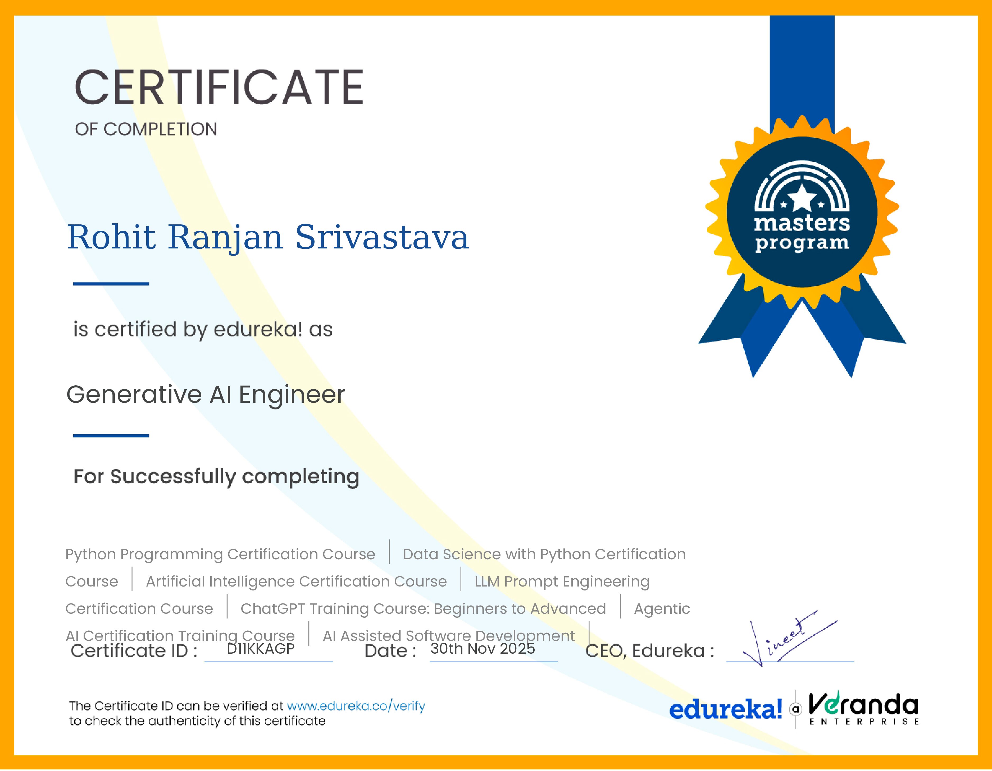 certificate!