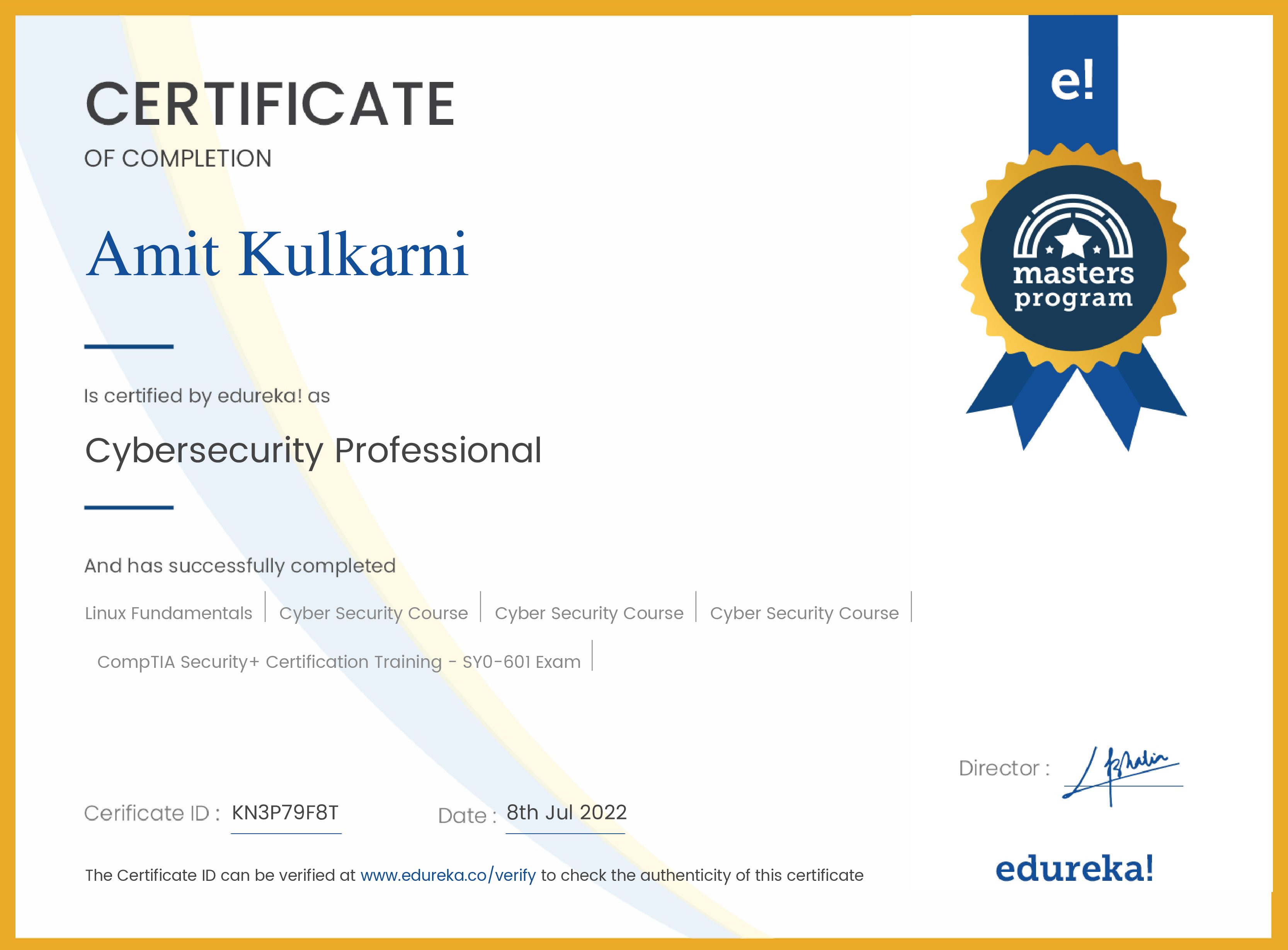 certificate!