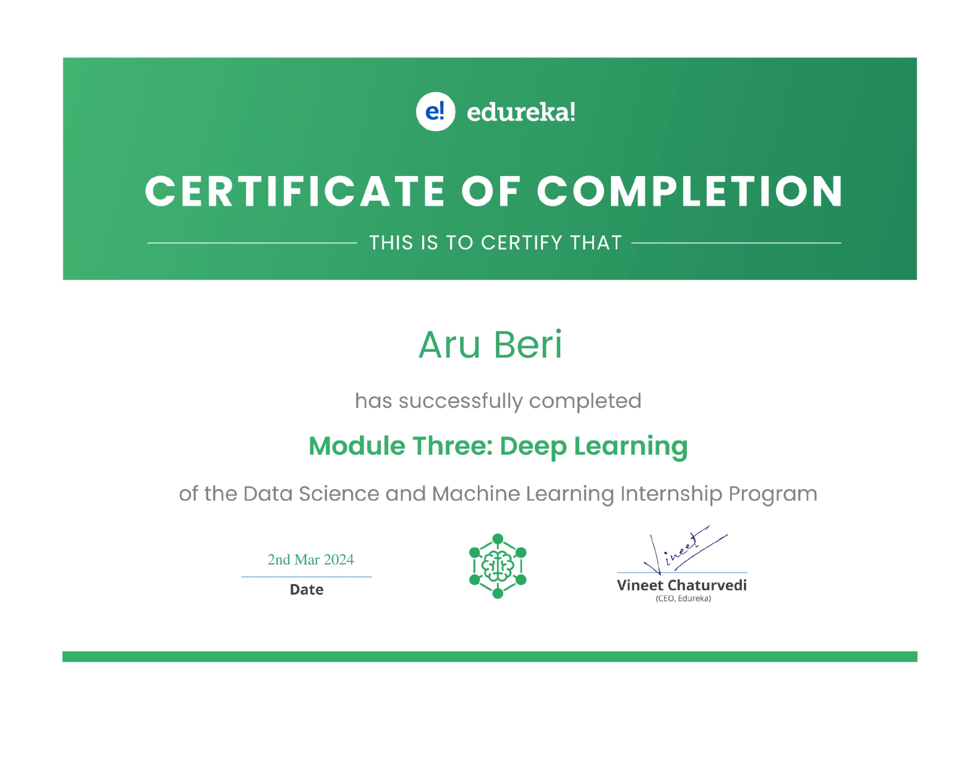 certificate!
