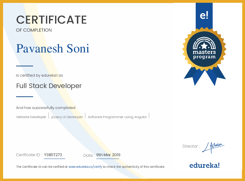 certificate!