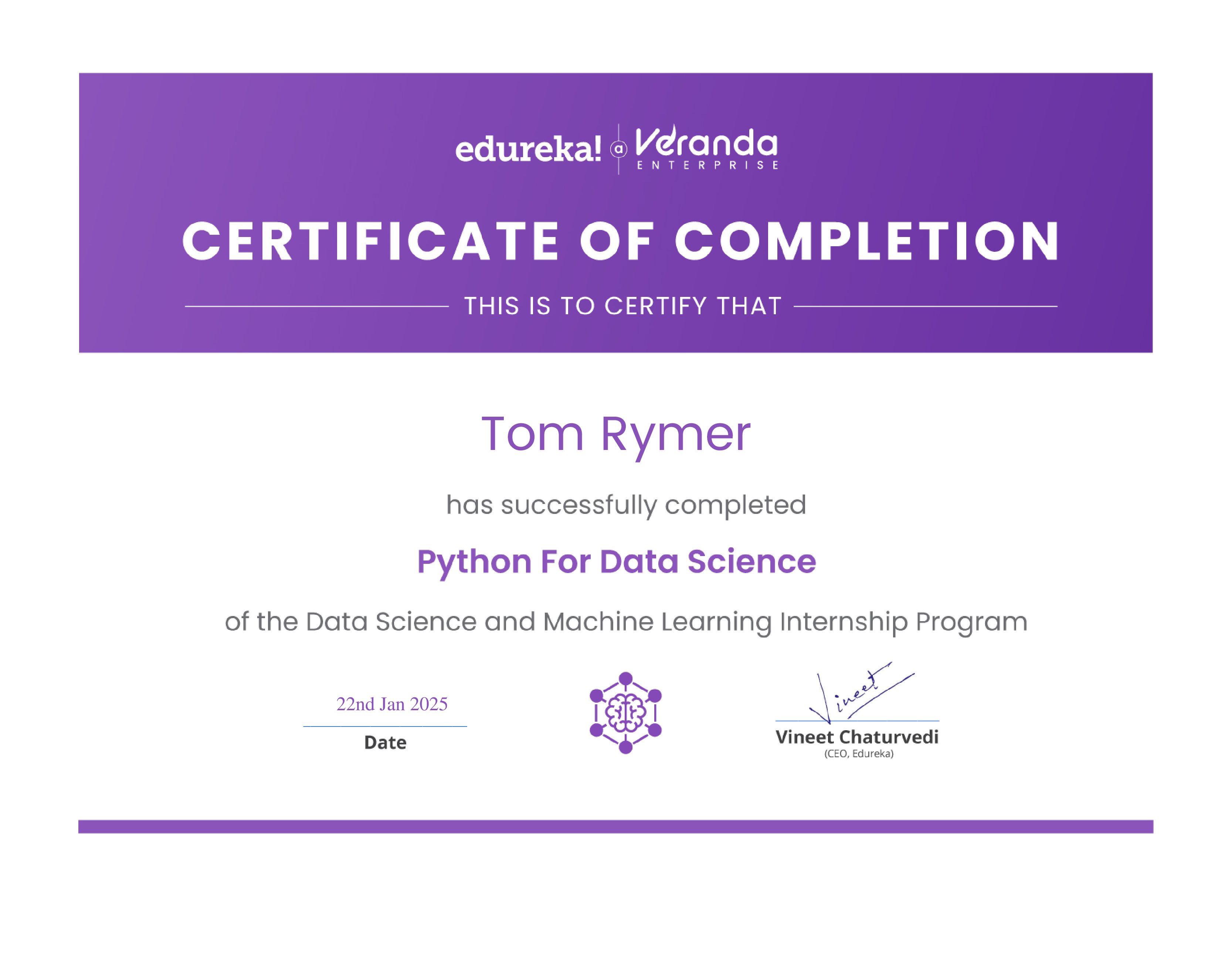 certificate!