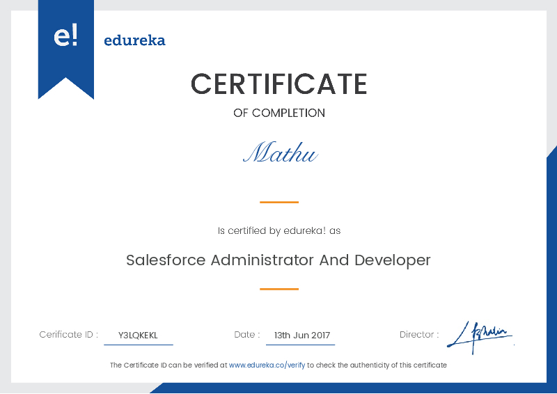 certificate!