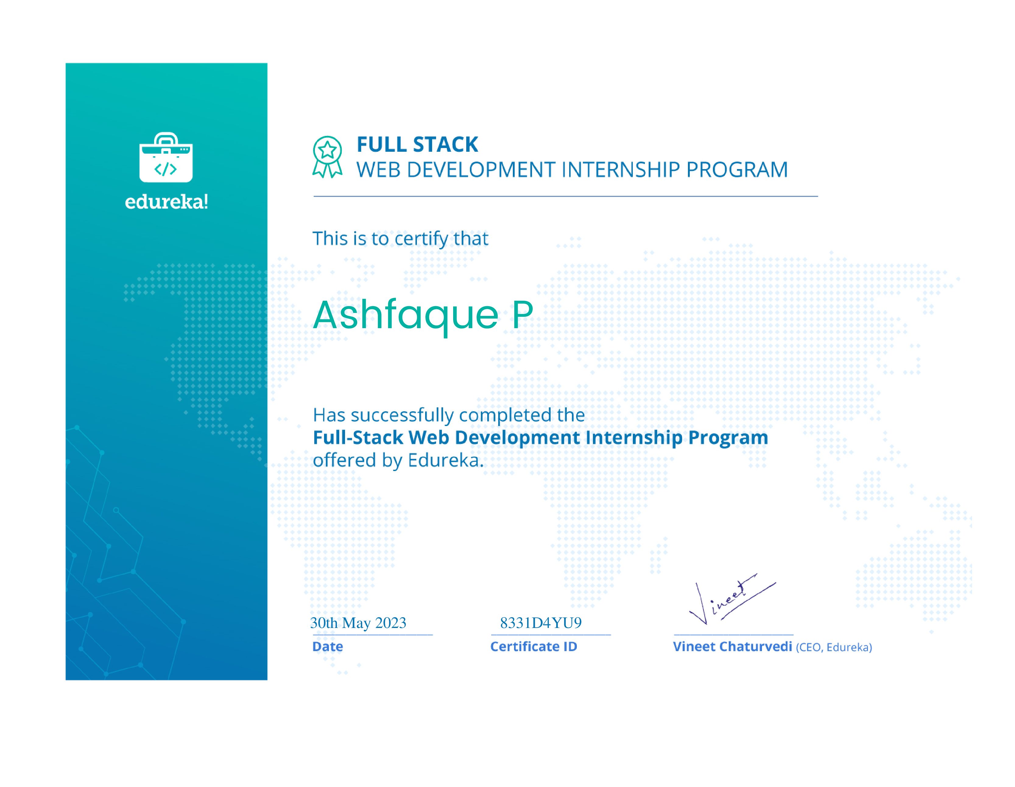 certificate!