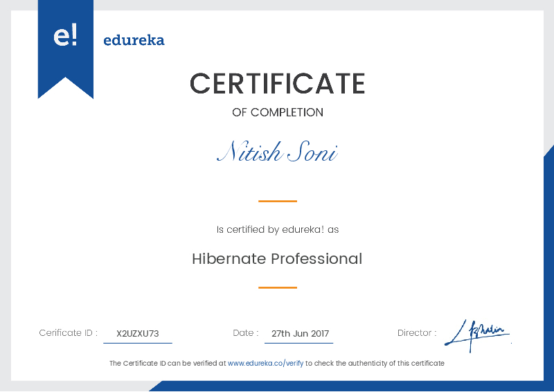 certificate!