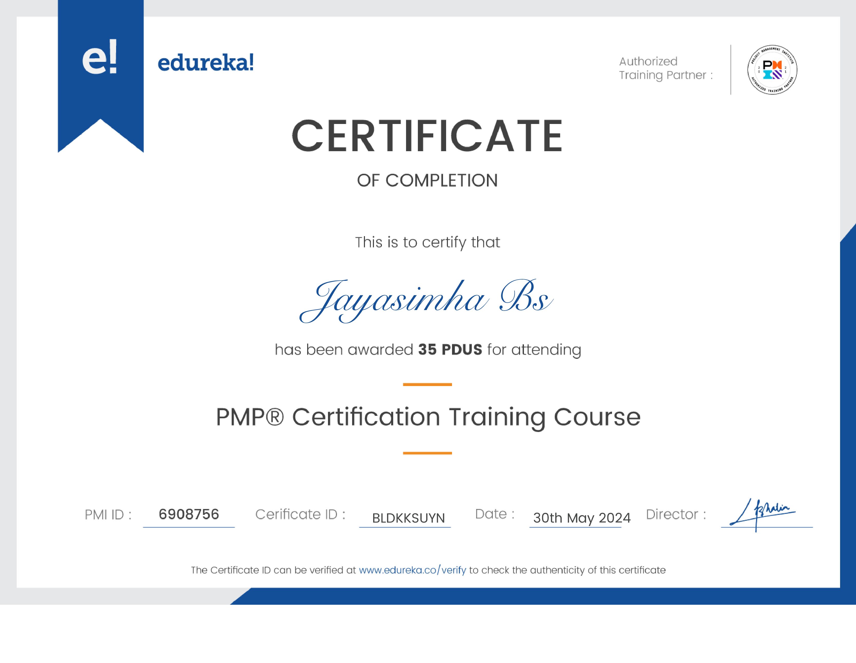 certificate!