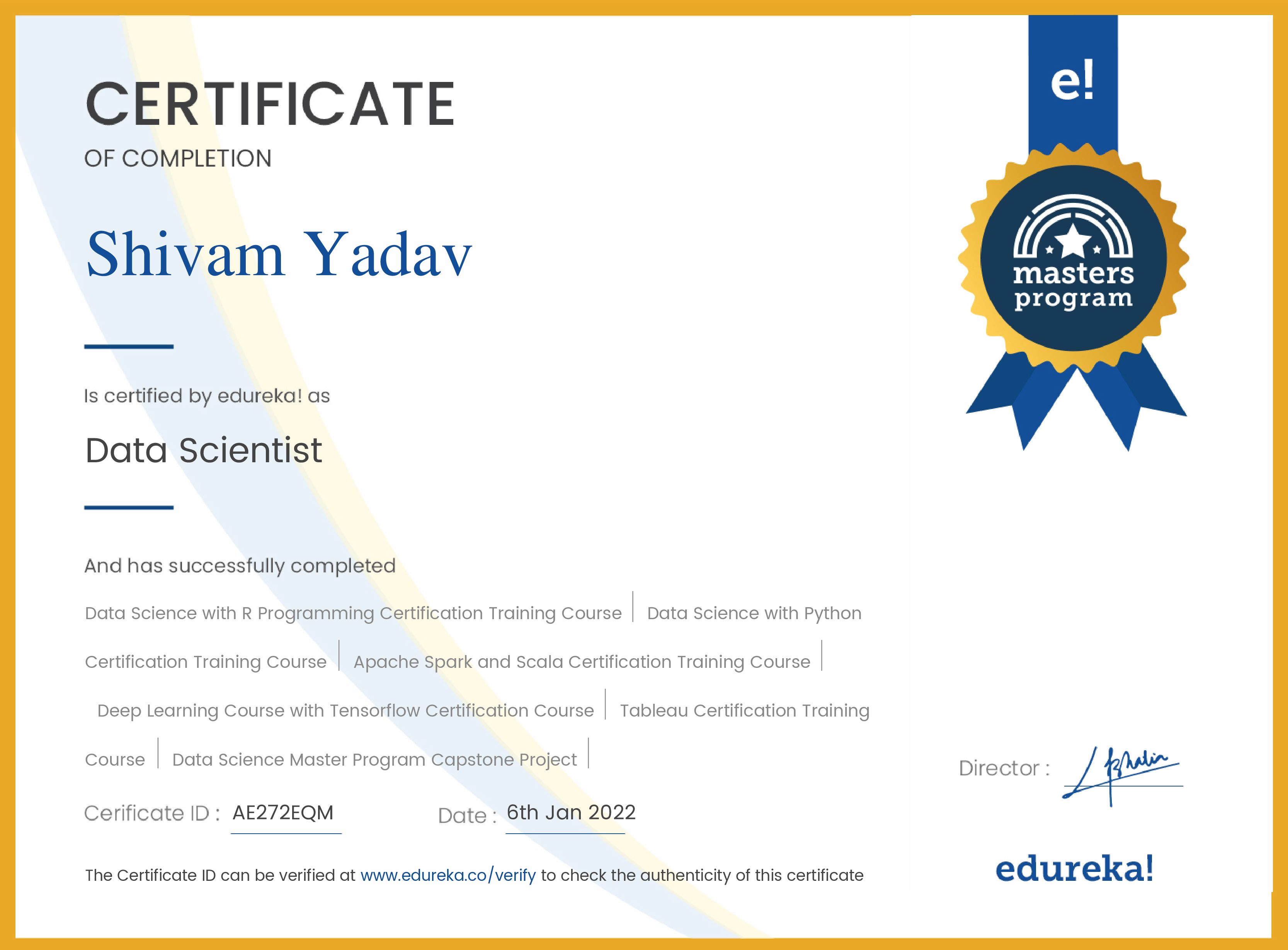 certificate!