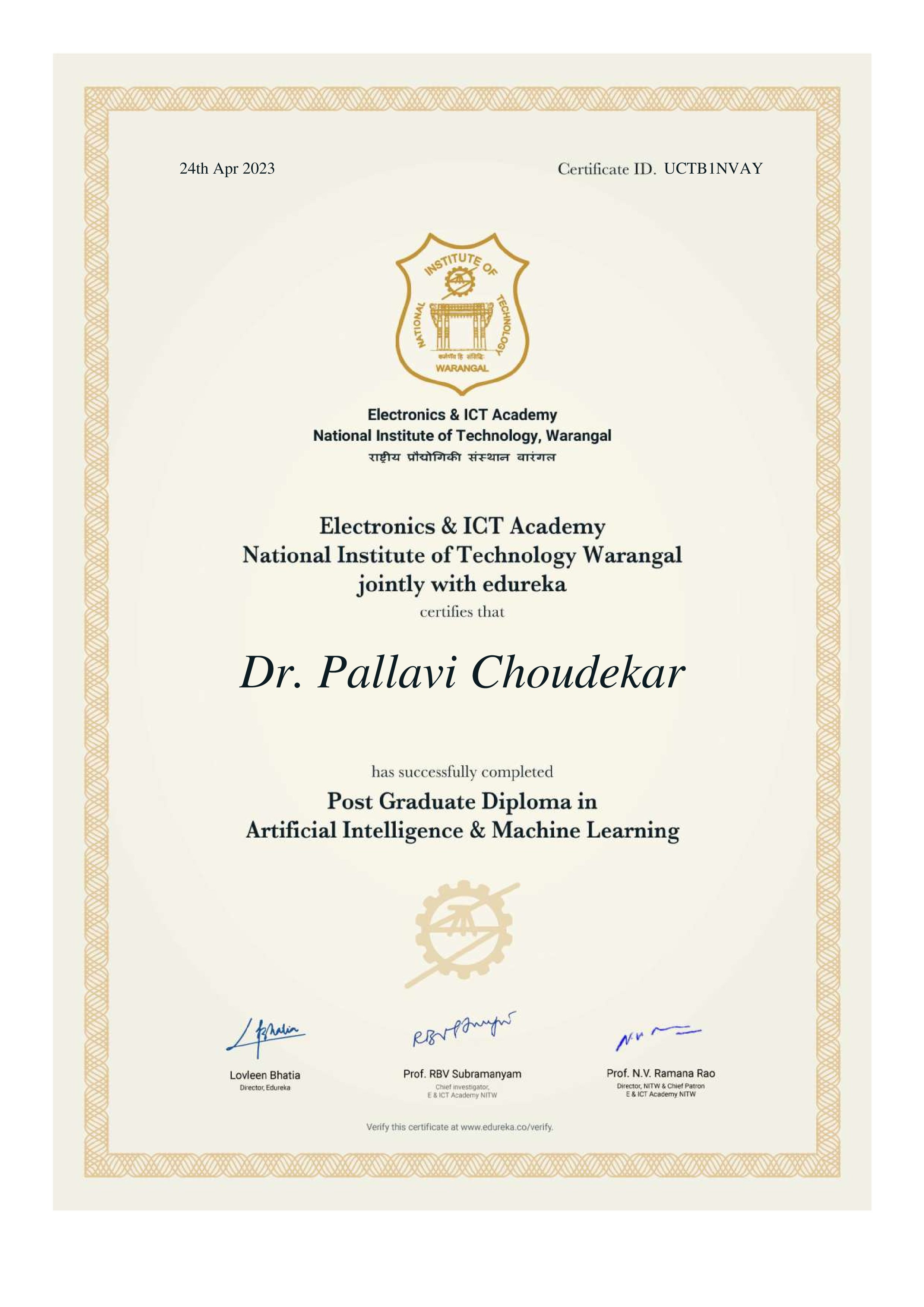 certificate!