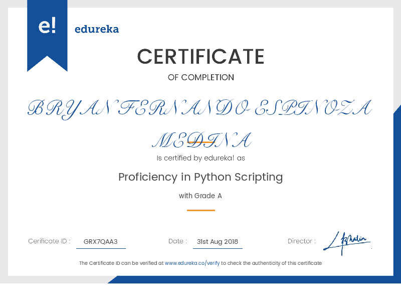 certificate!