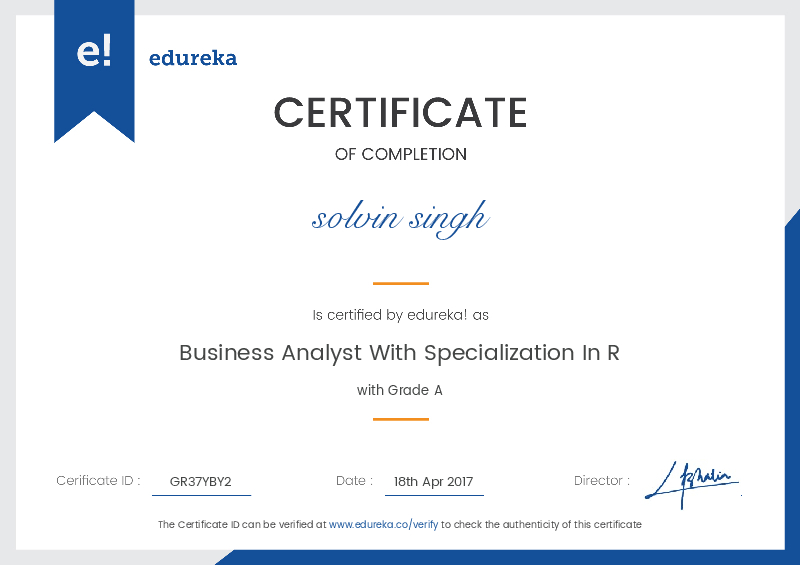 certificate!