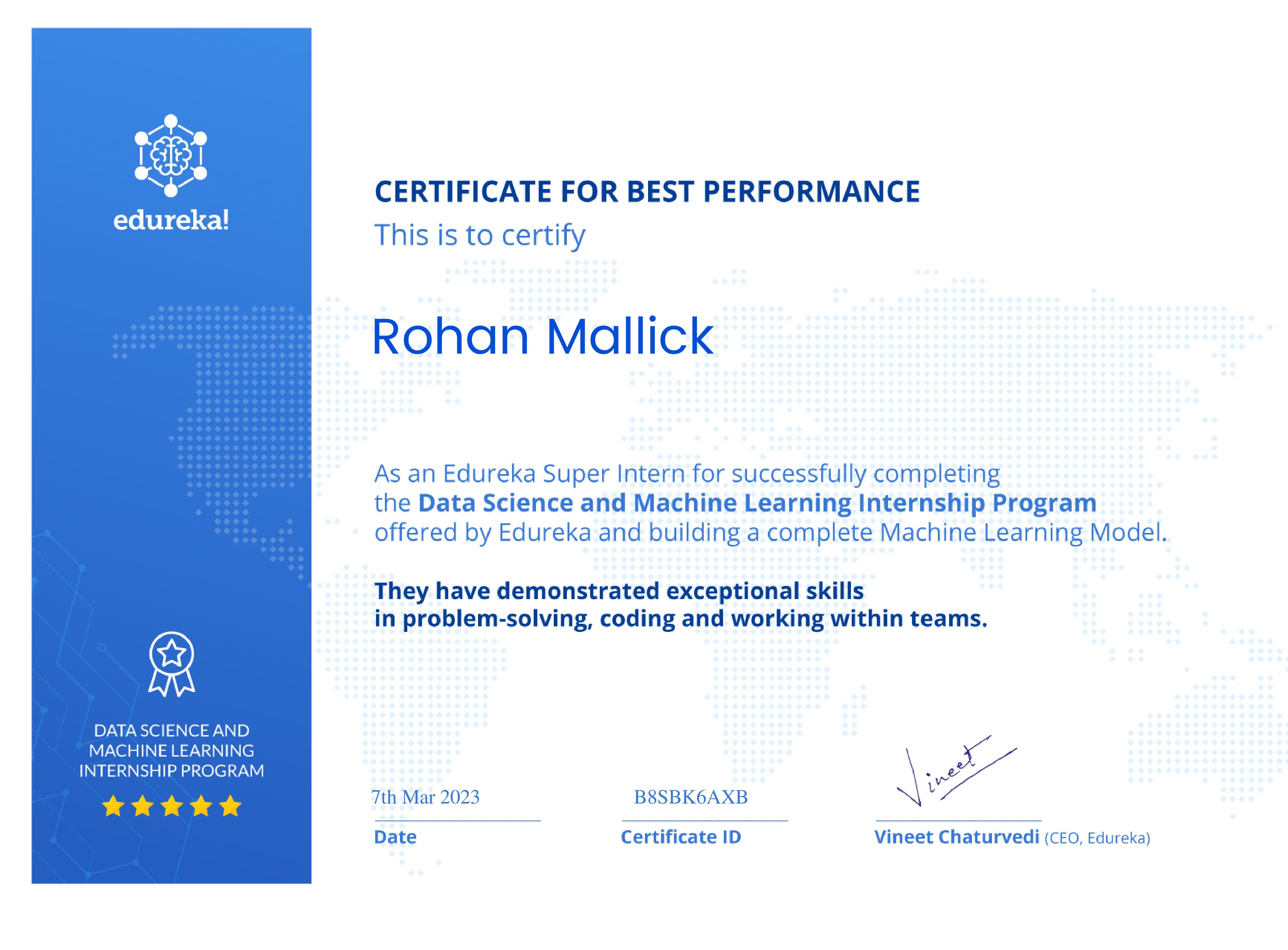 certificate!