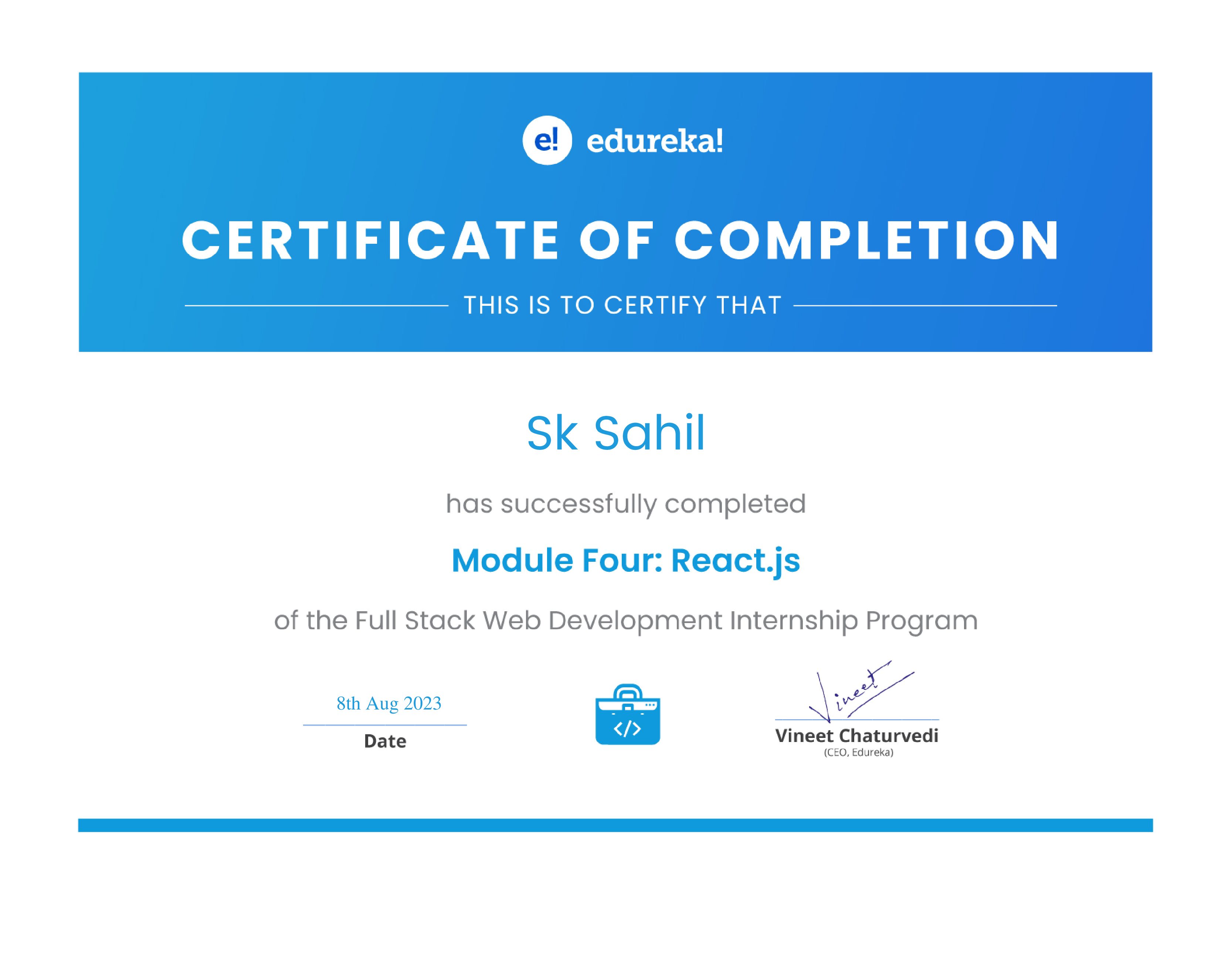certificate!
