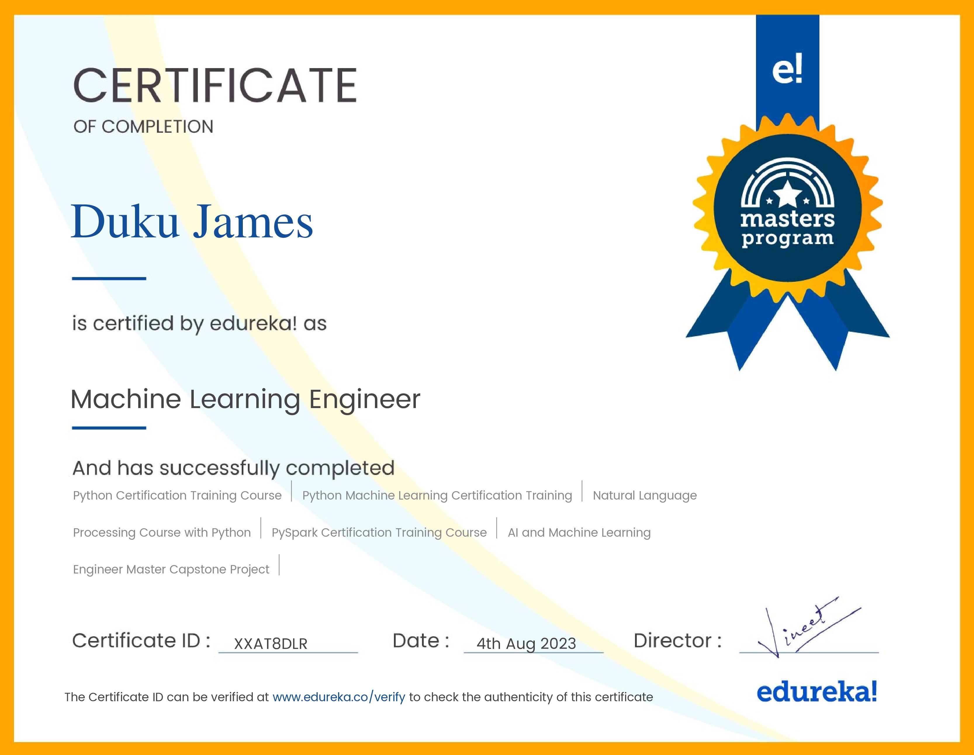 certificate!