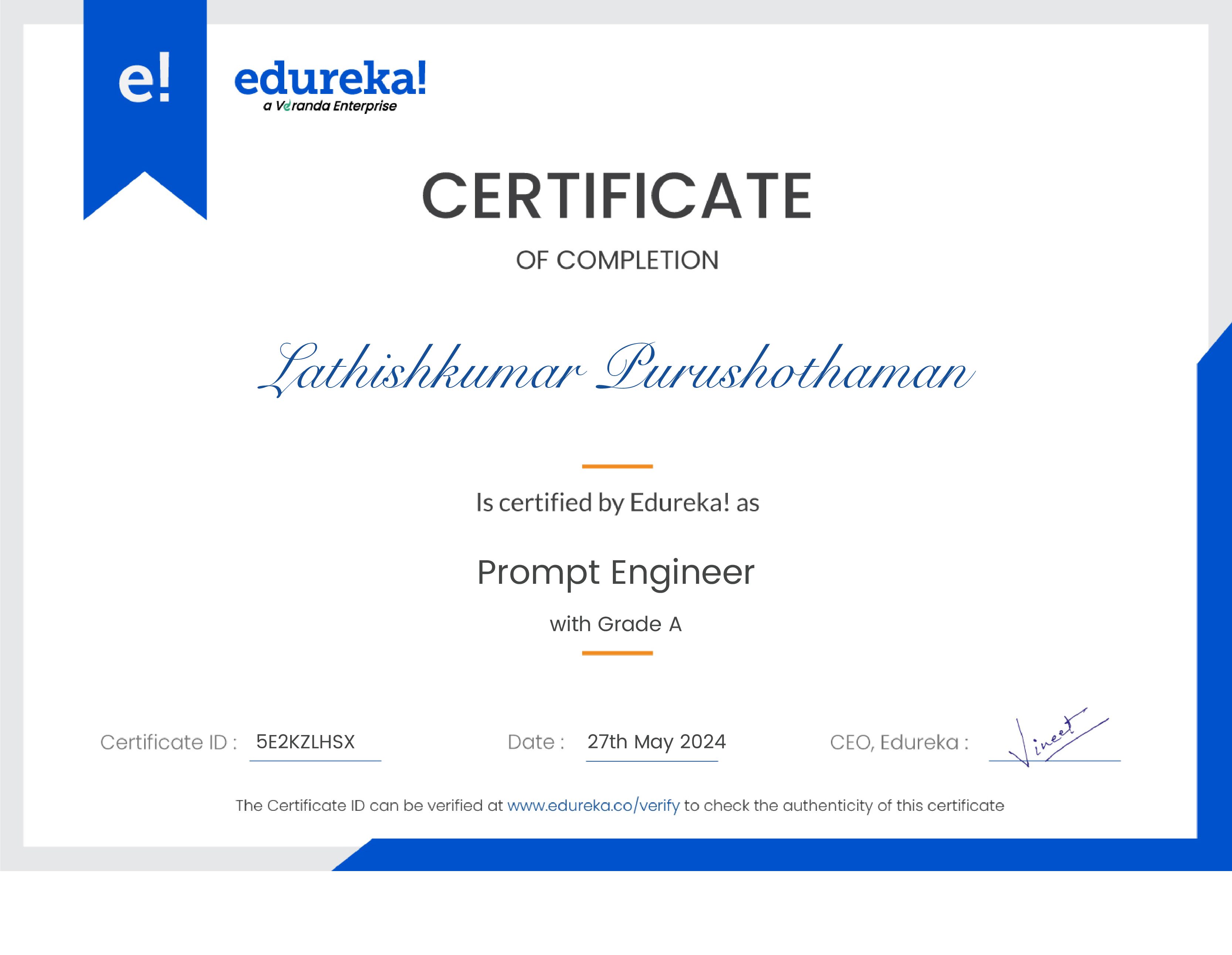 certificate!