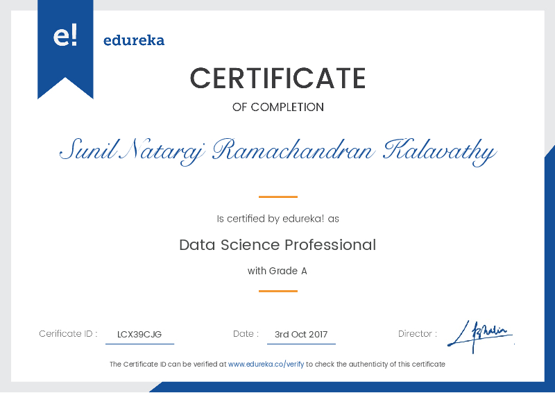 certificate!
