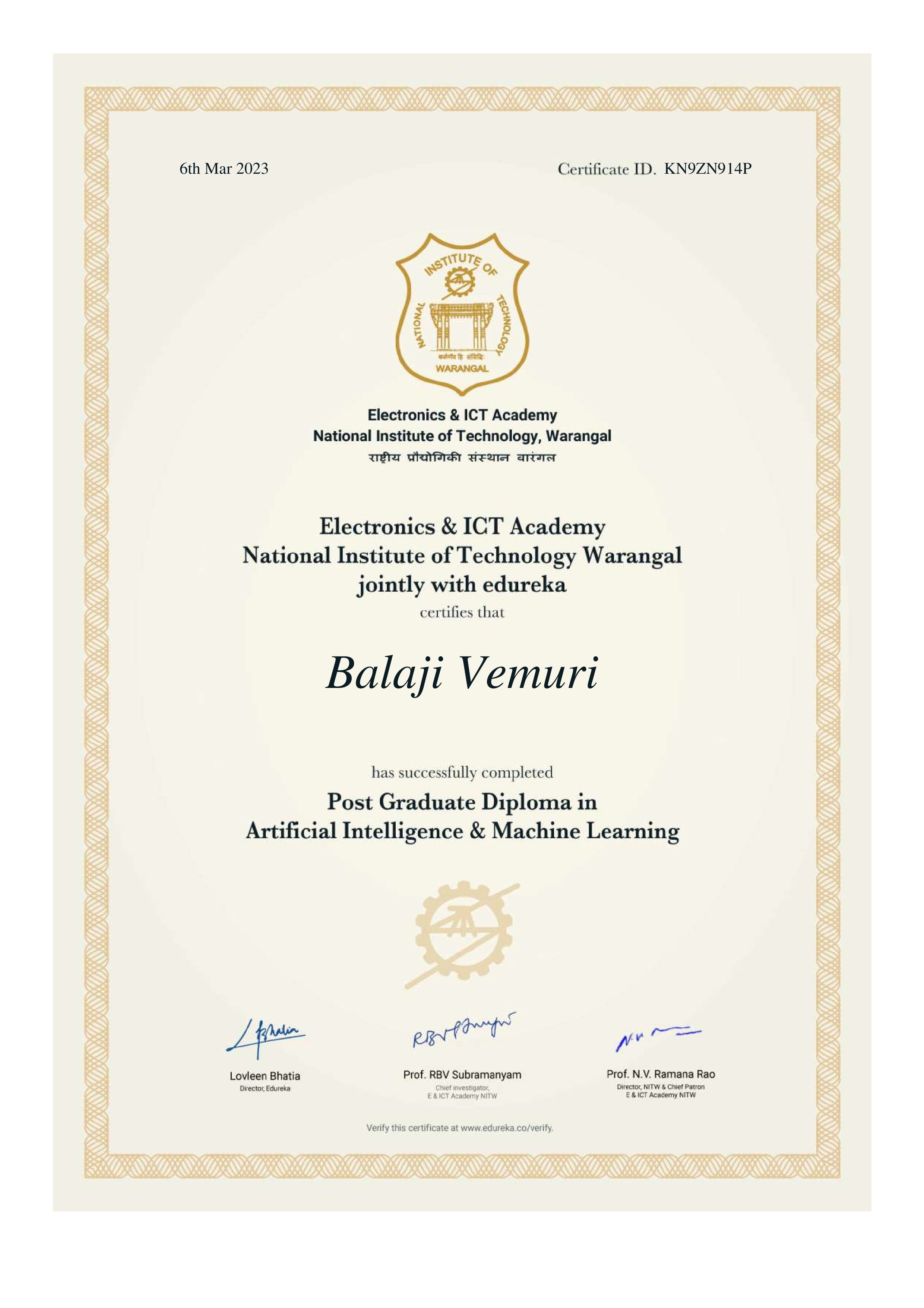 certificate!