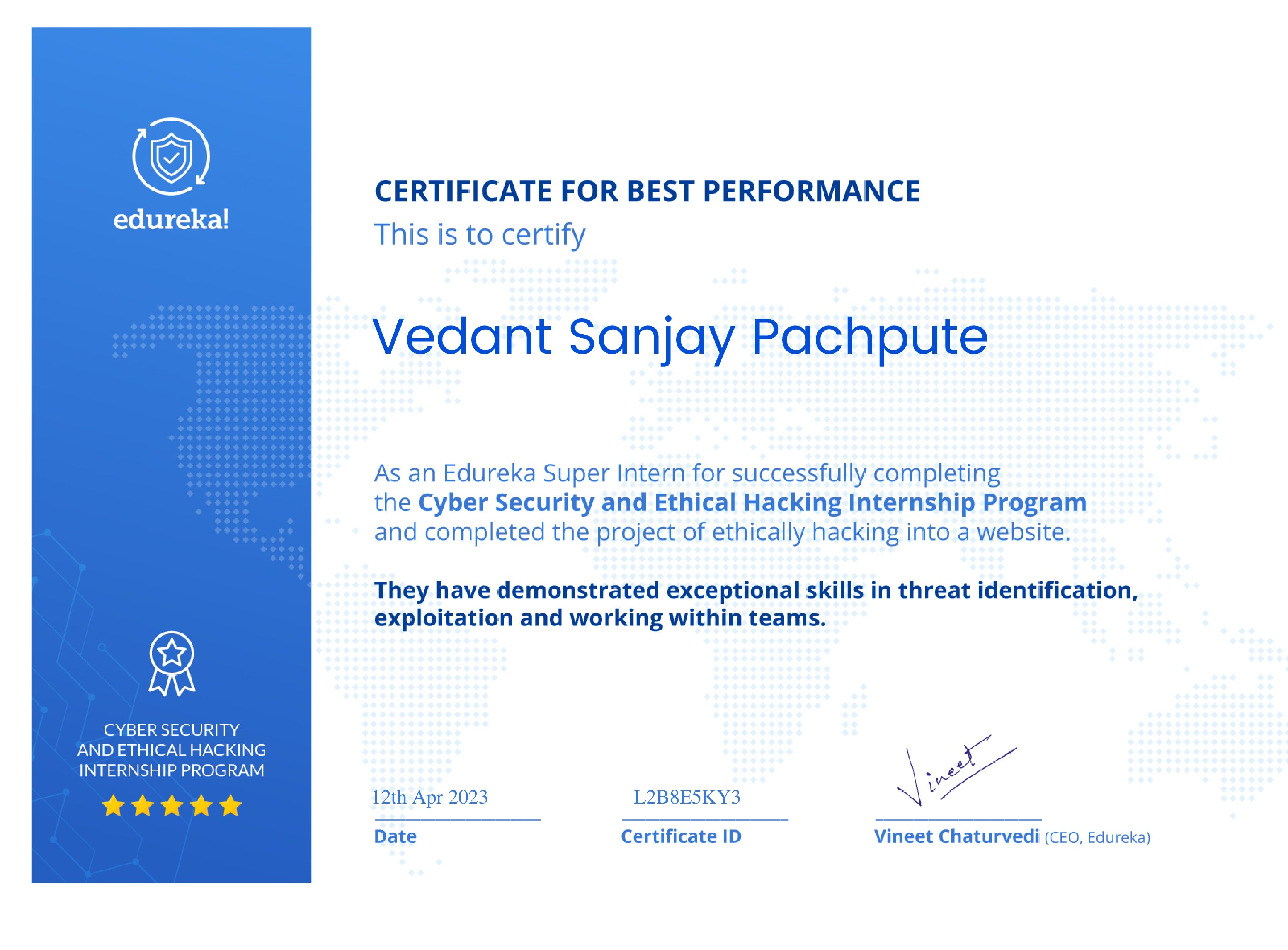 certificate!