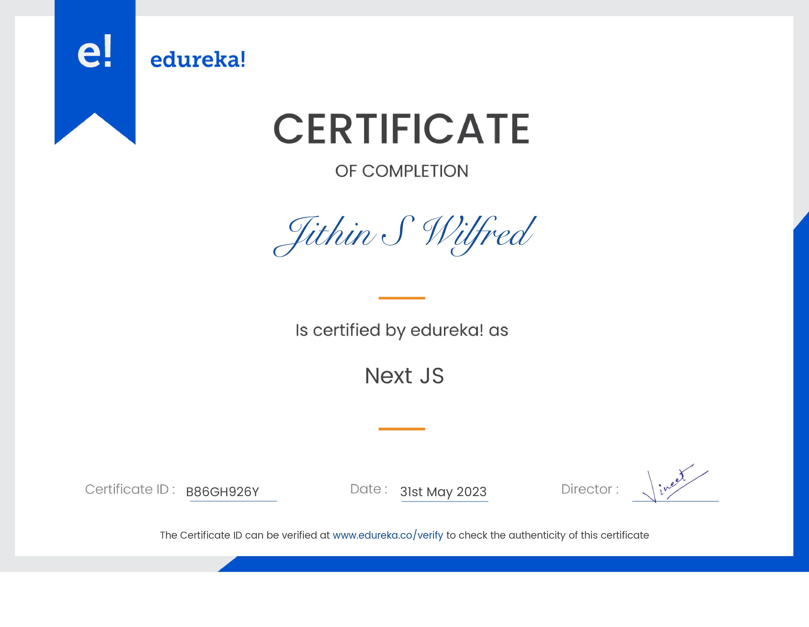 certificate!