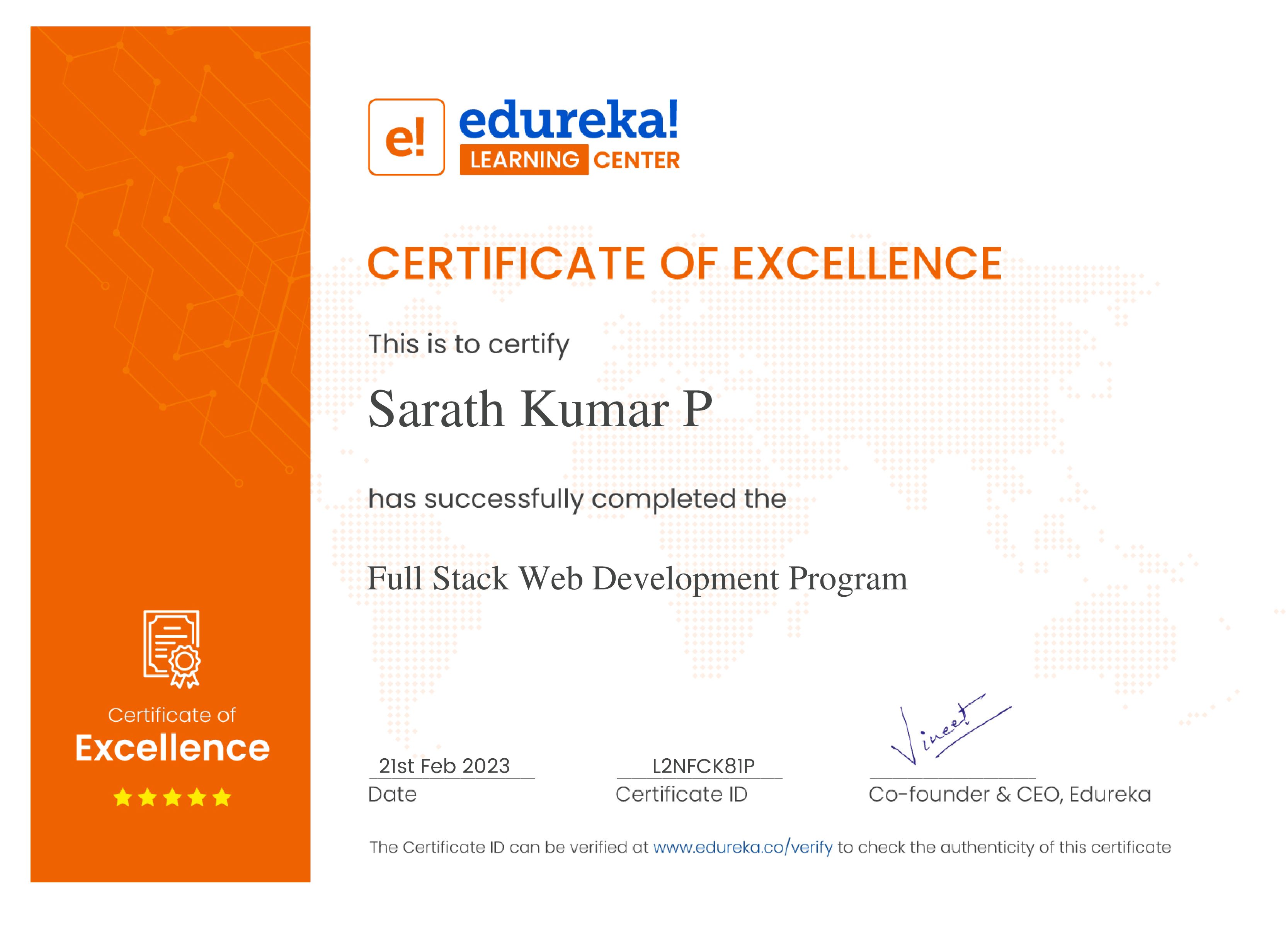 certificate!