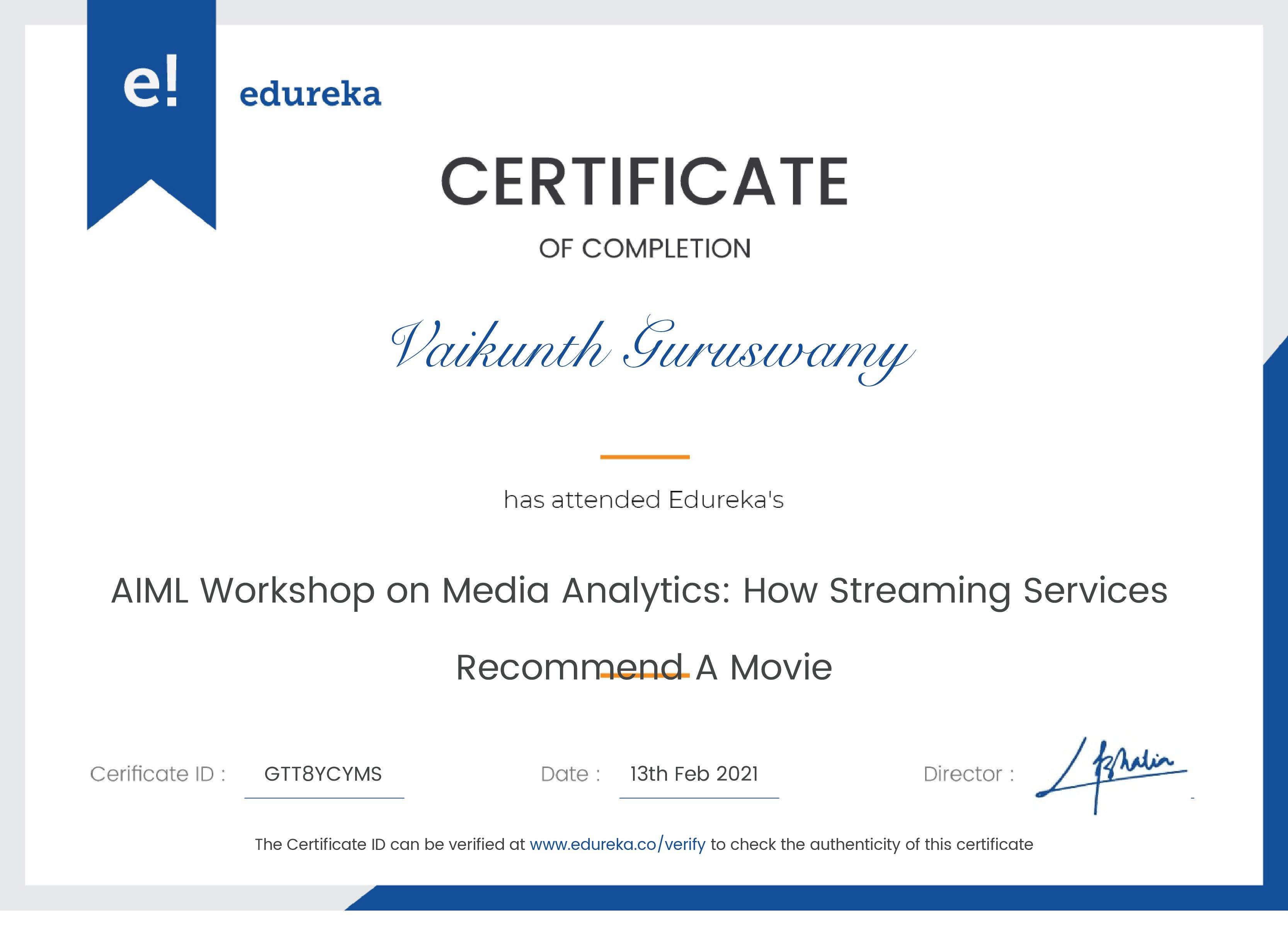certificate!