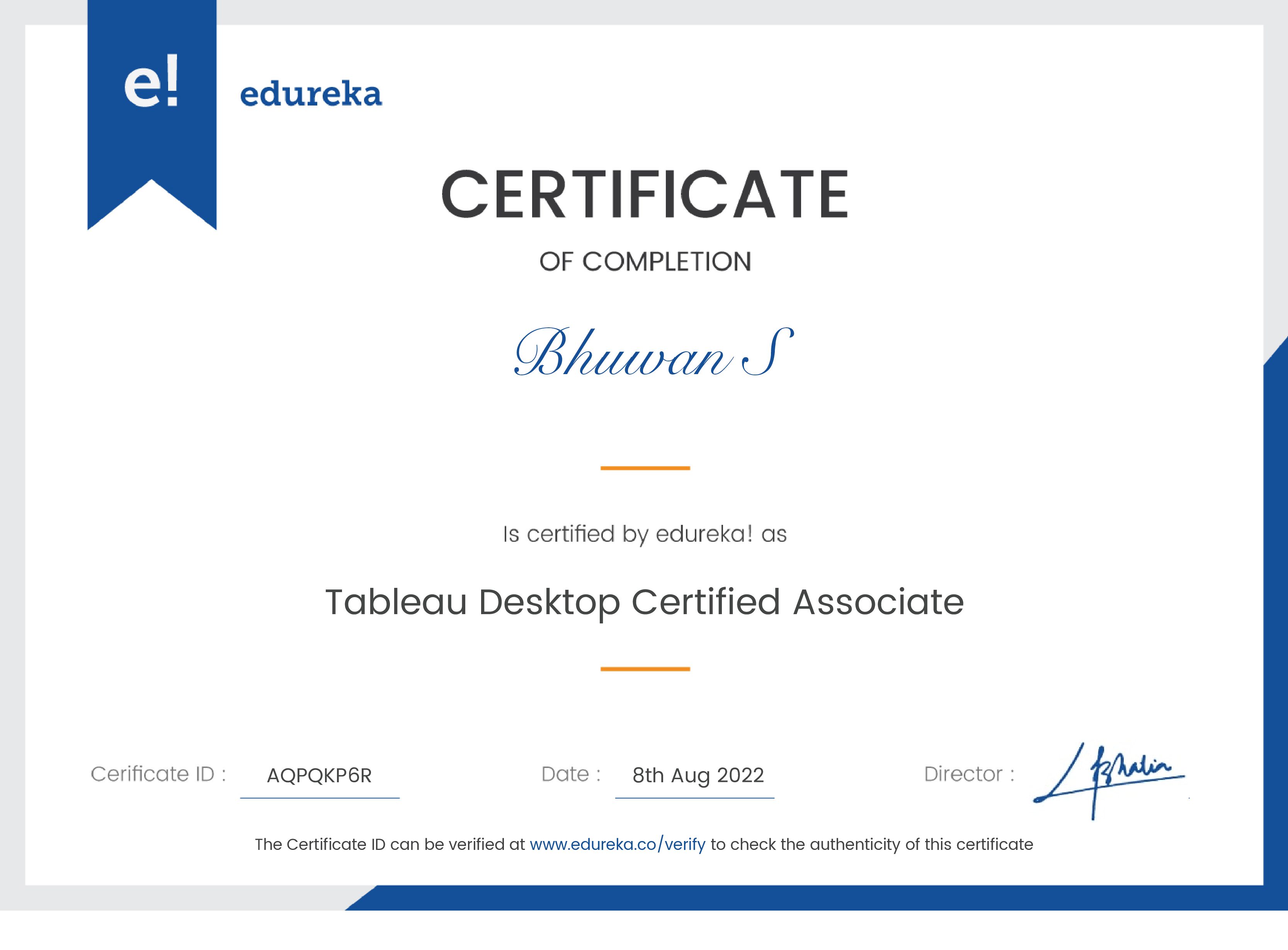 certificate!