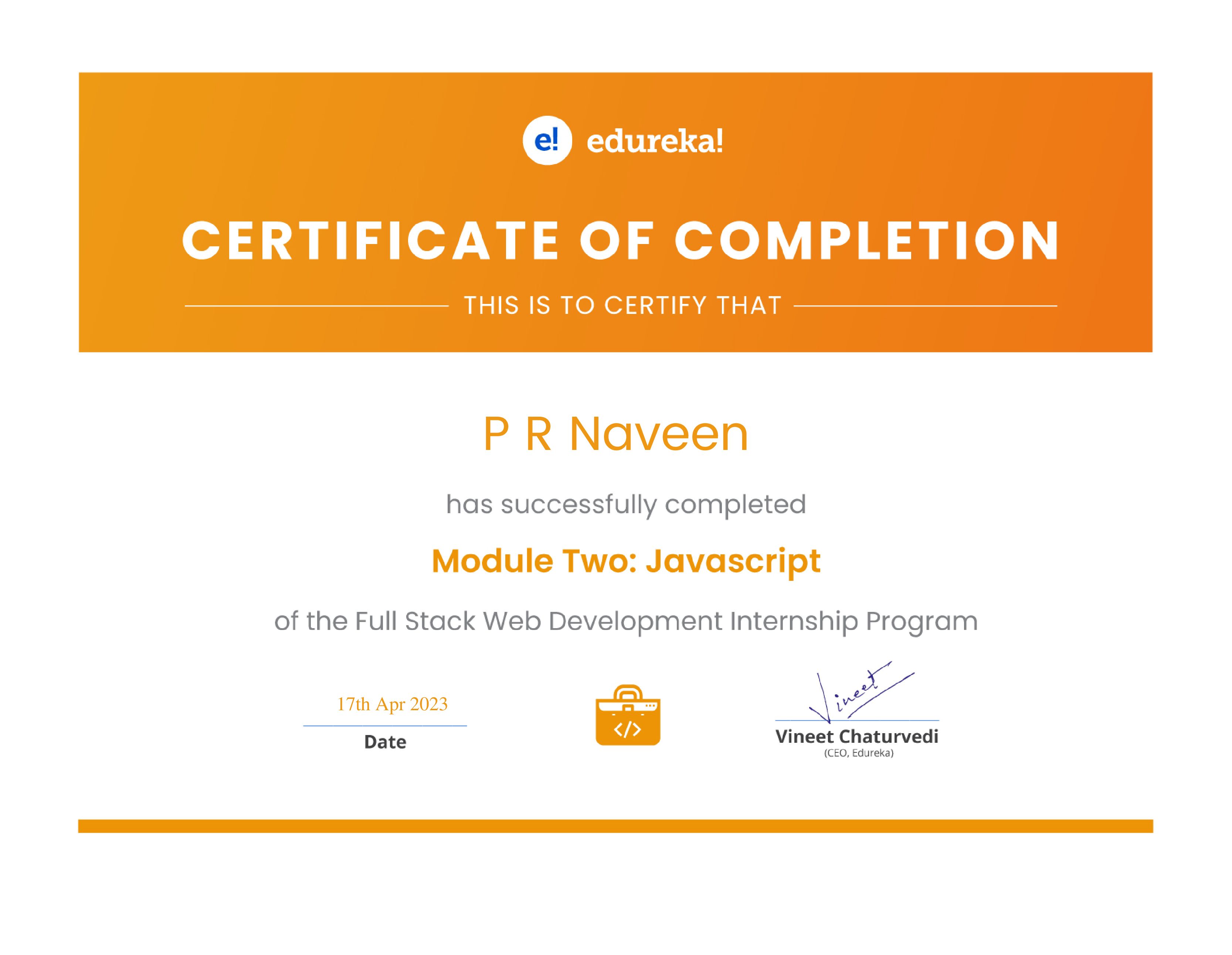certificate!