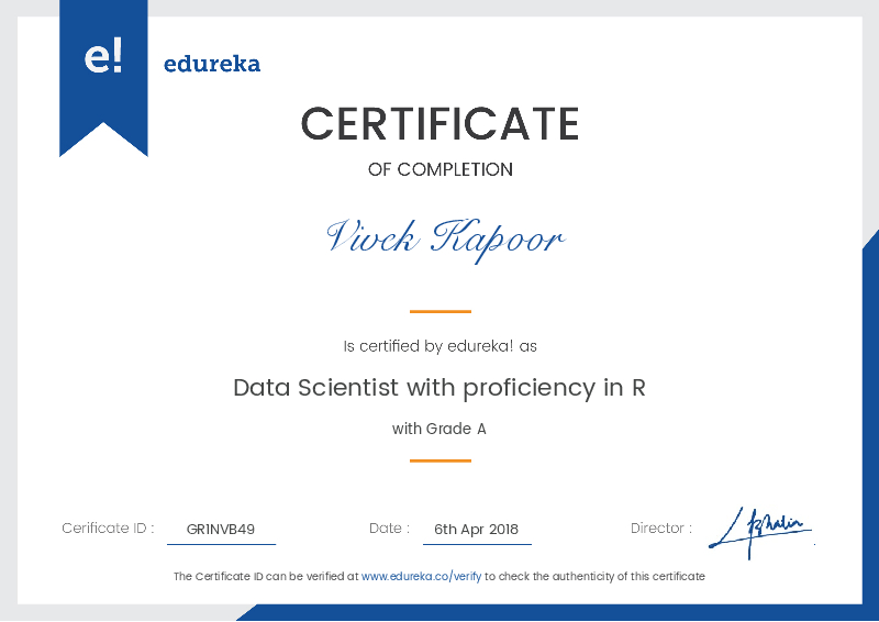 certificate!