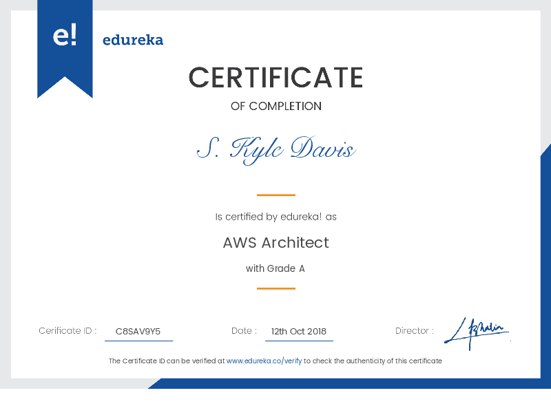 certificate!