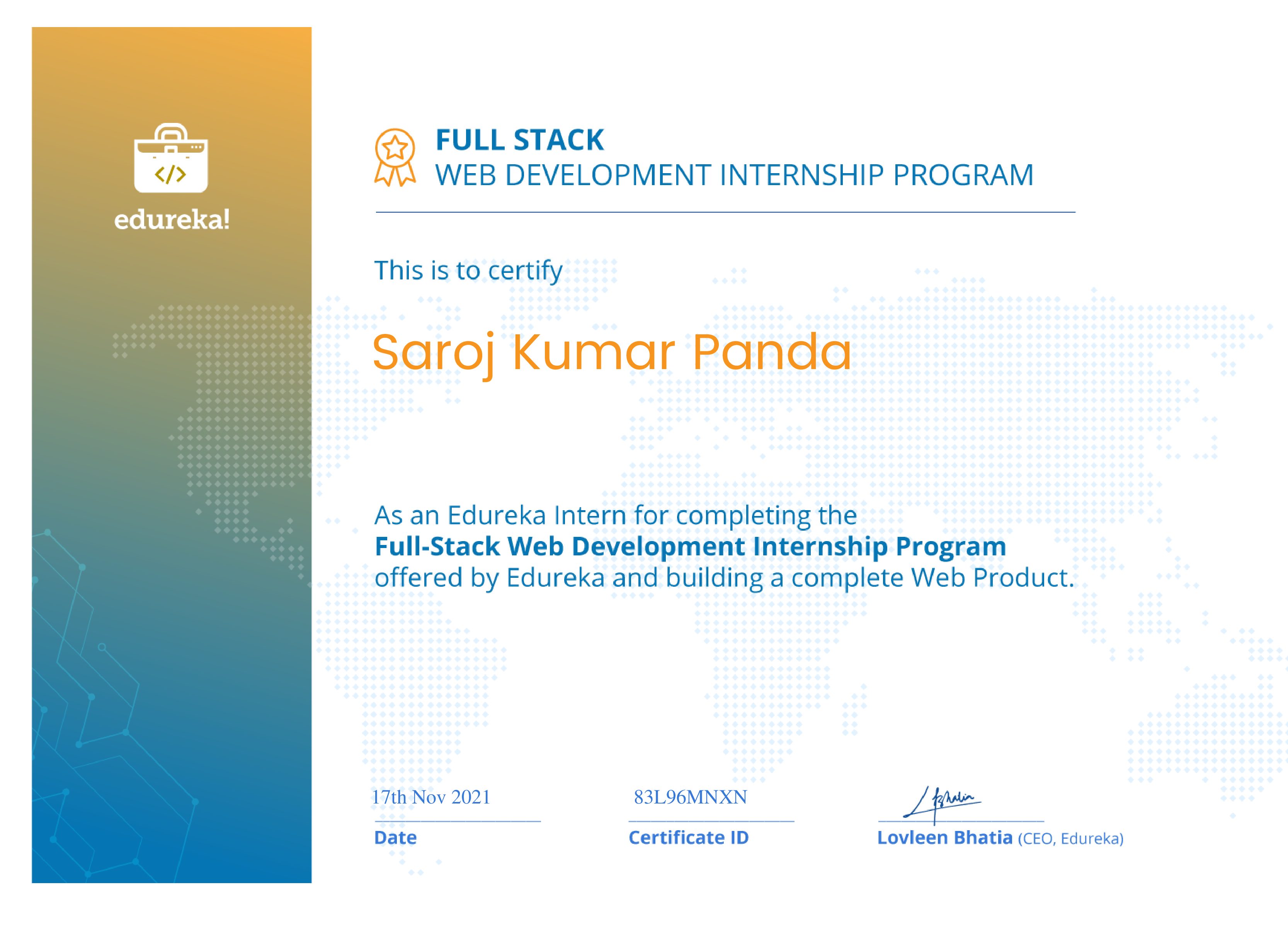 certificate!
