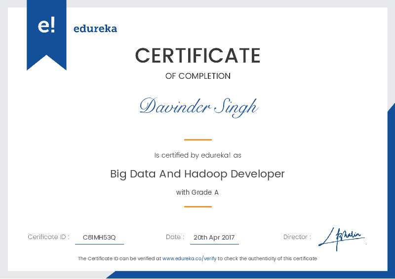 certificate!