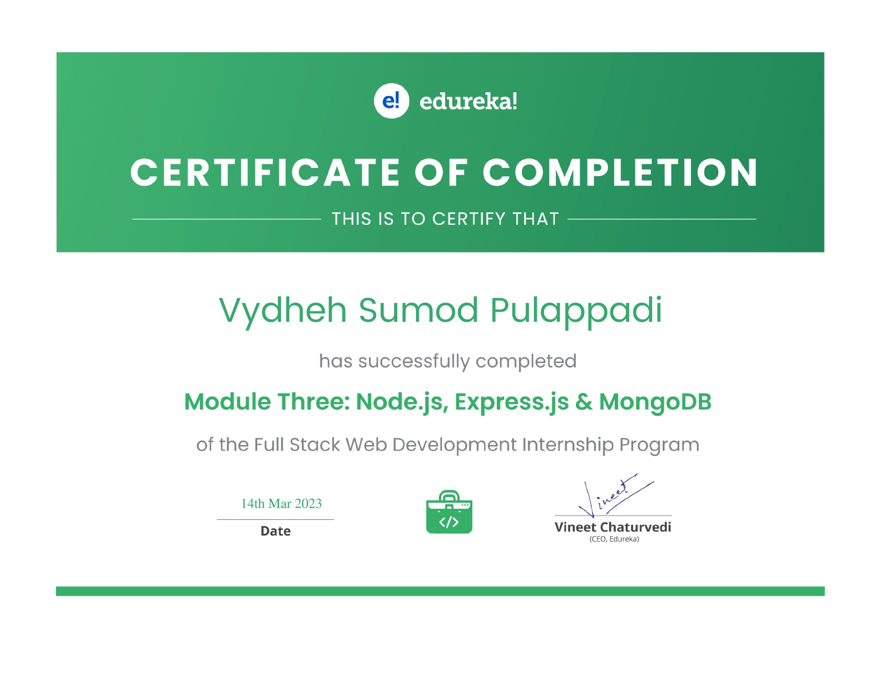 certificate!