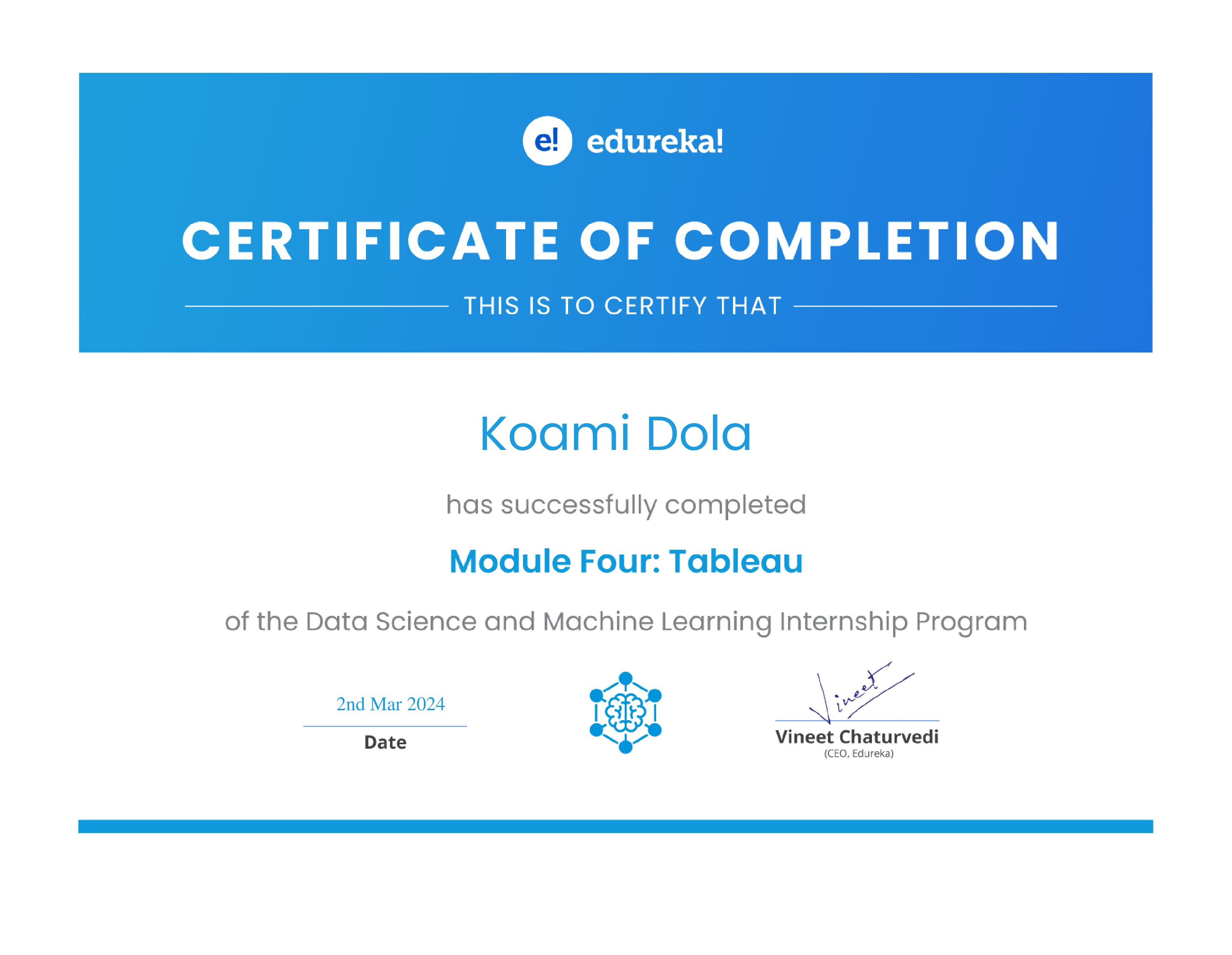 certificate!