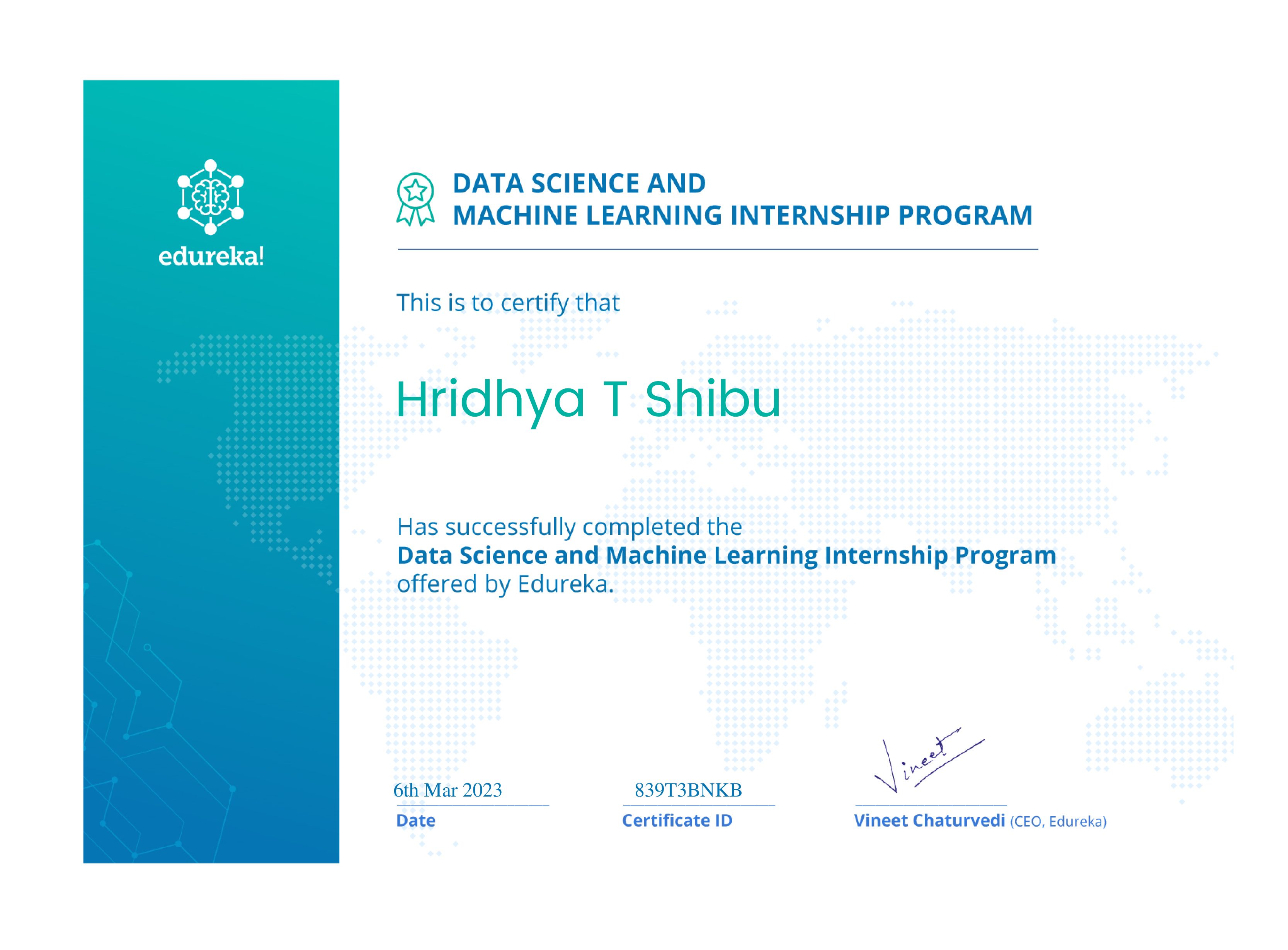 certificate!