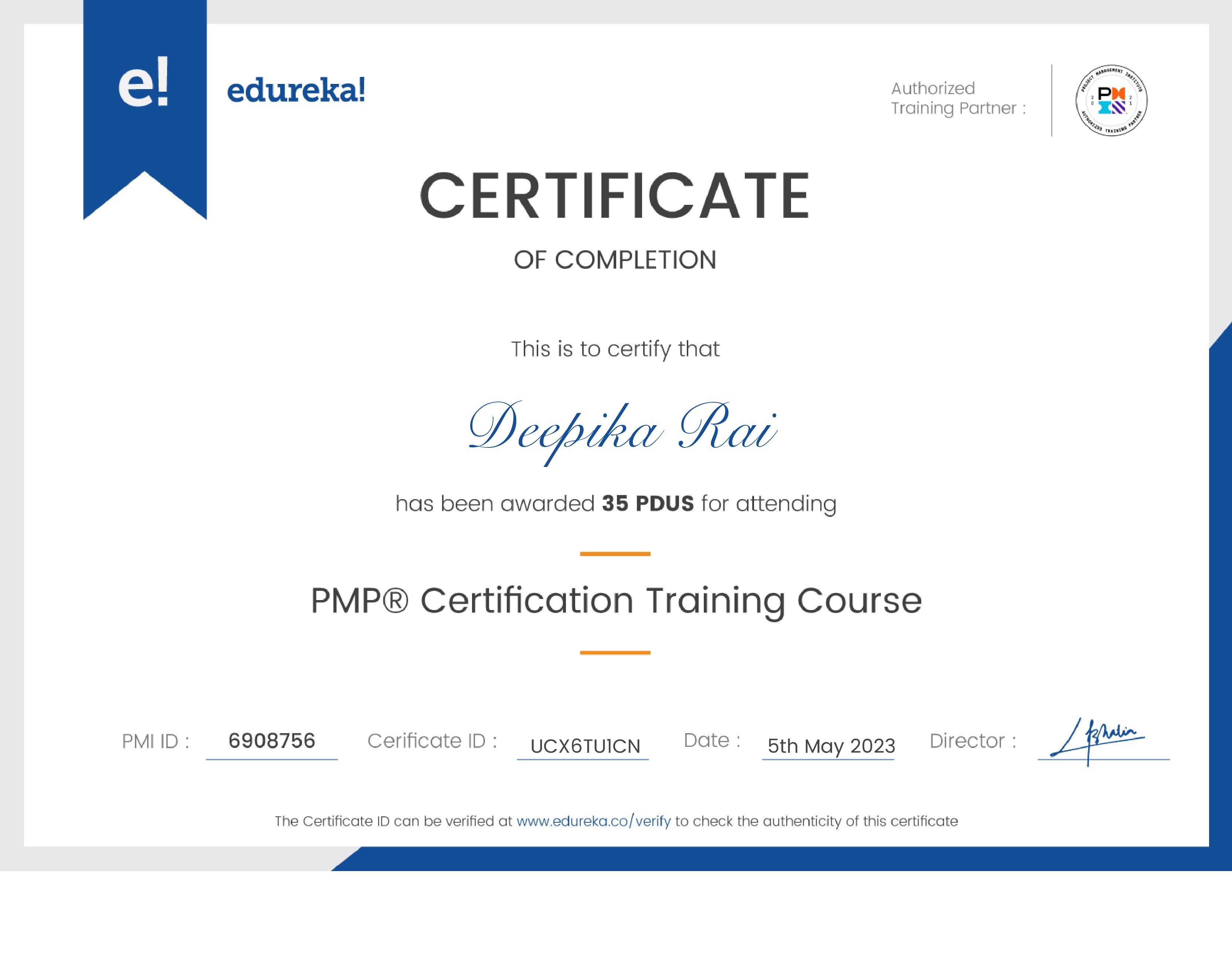 certificate!