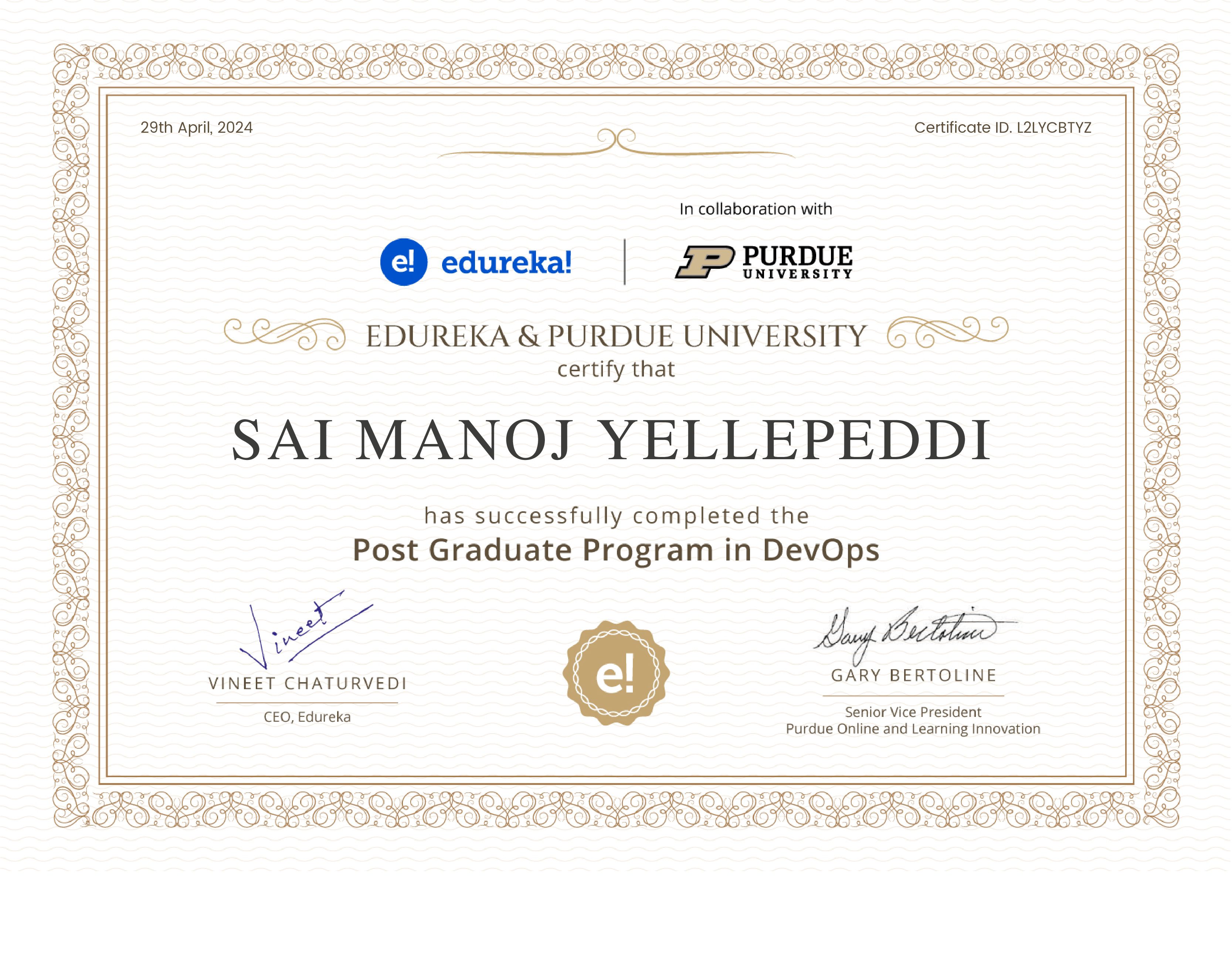 certificate!