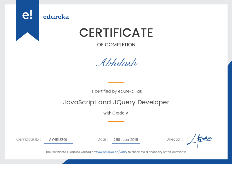 certificate!