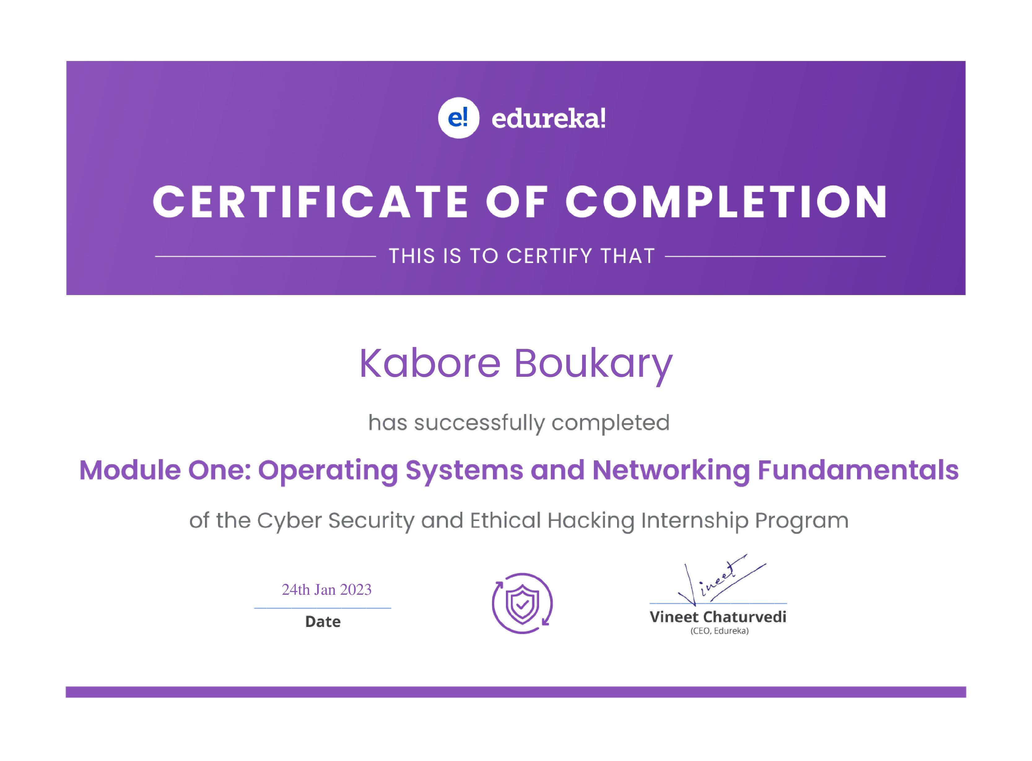 certificate!