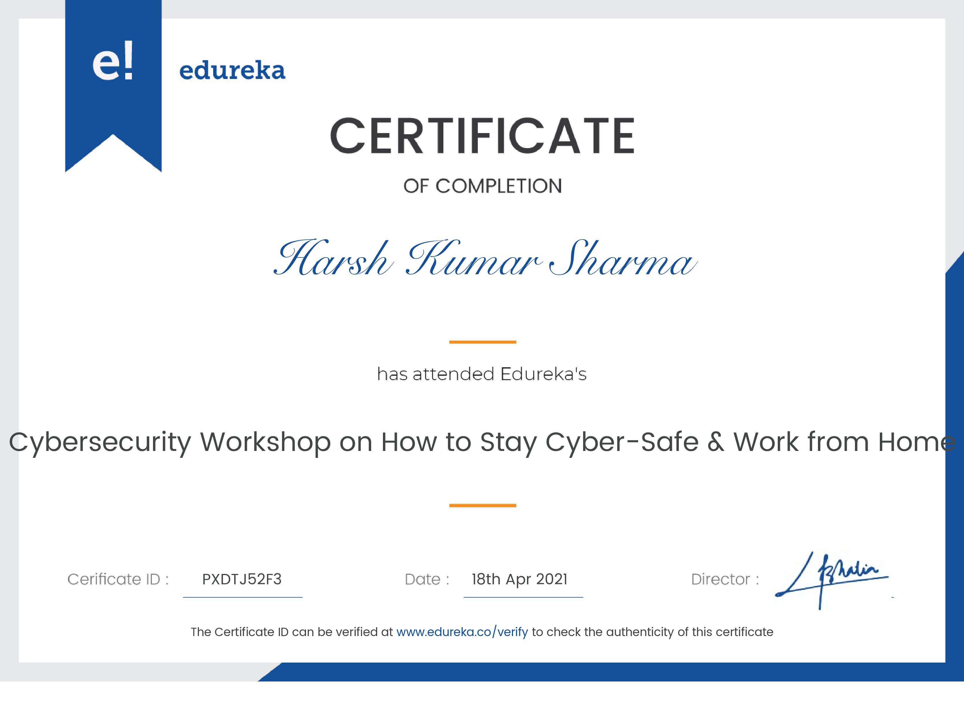 certificate!