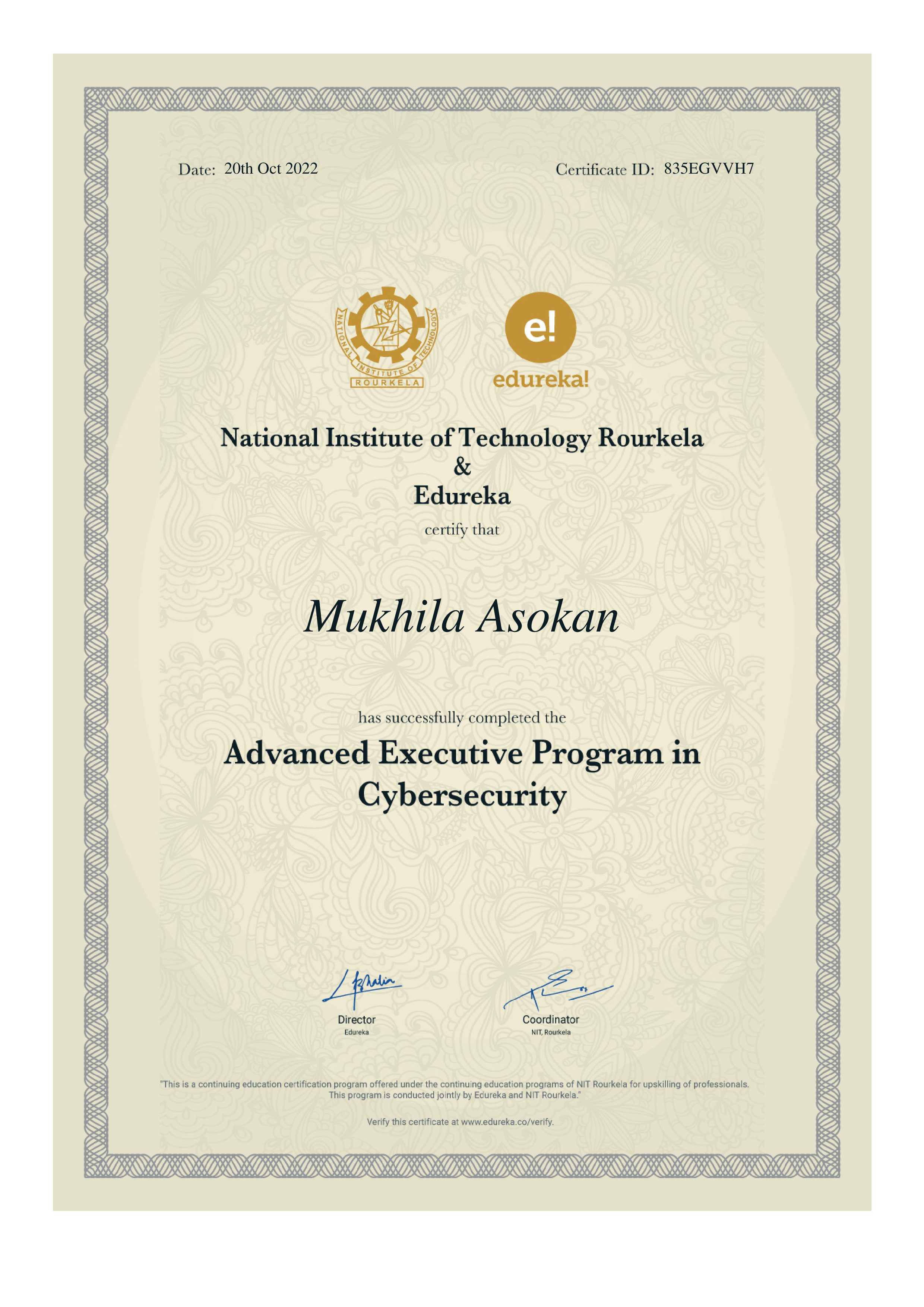 certificate!