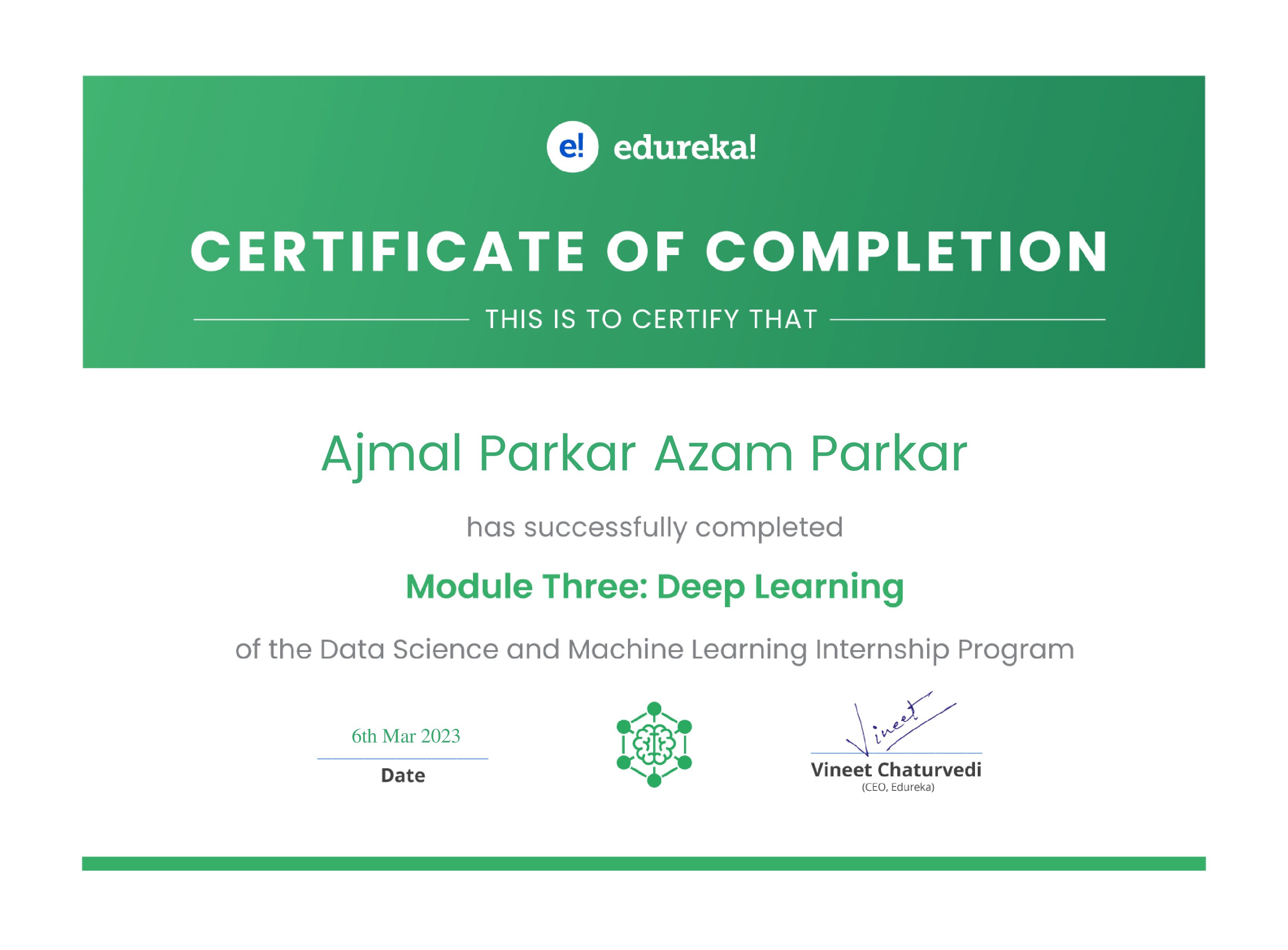 certificate!