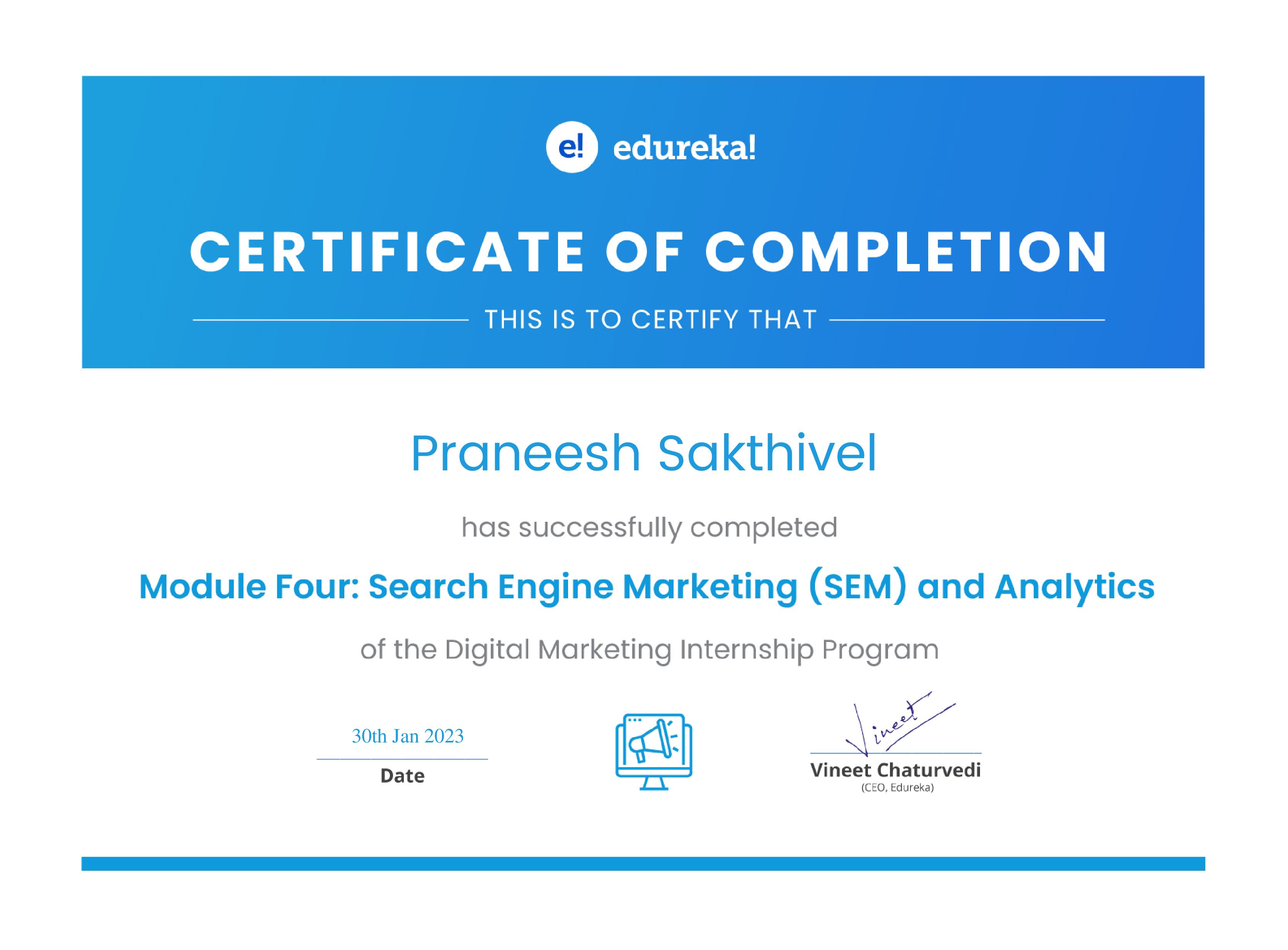 certificate!