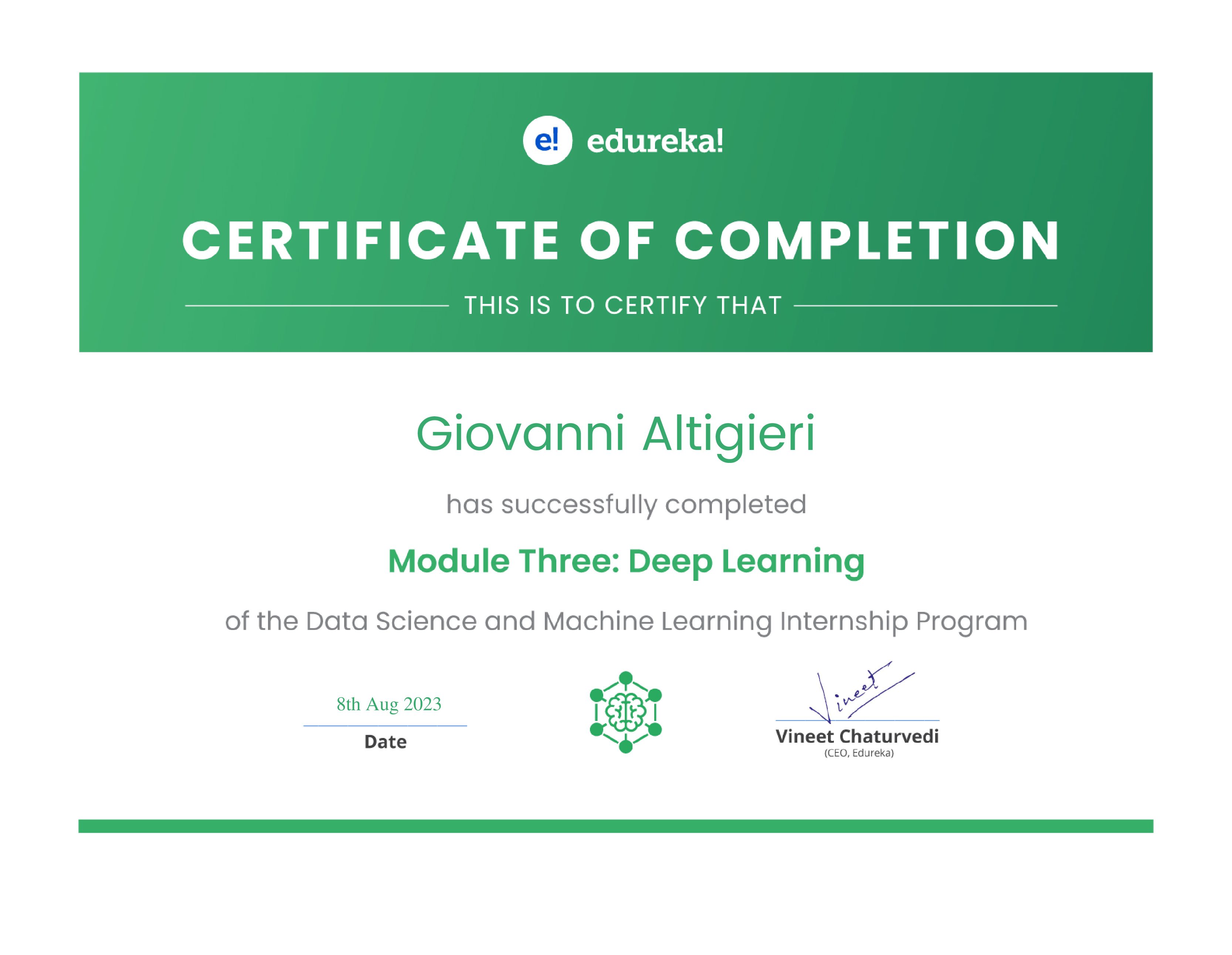 certificate!