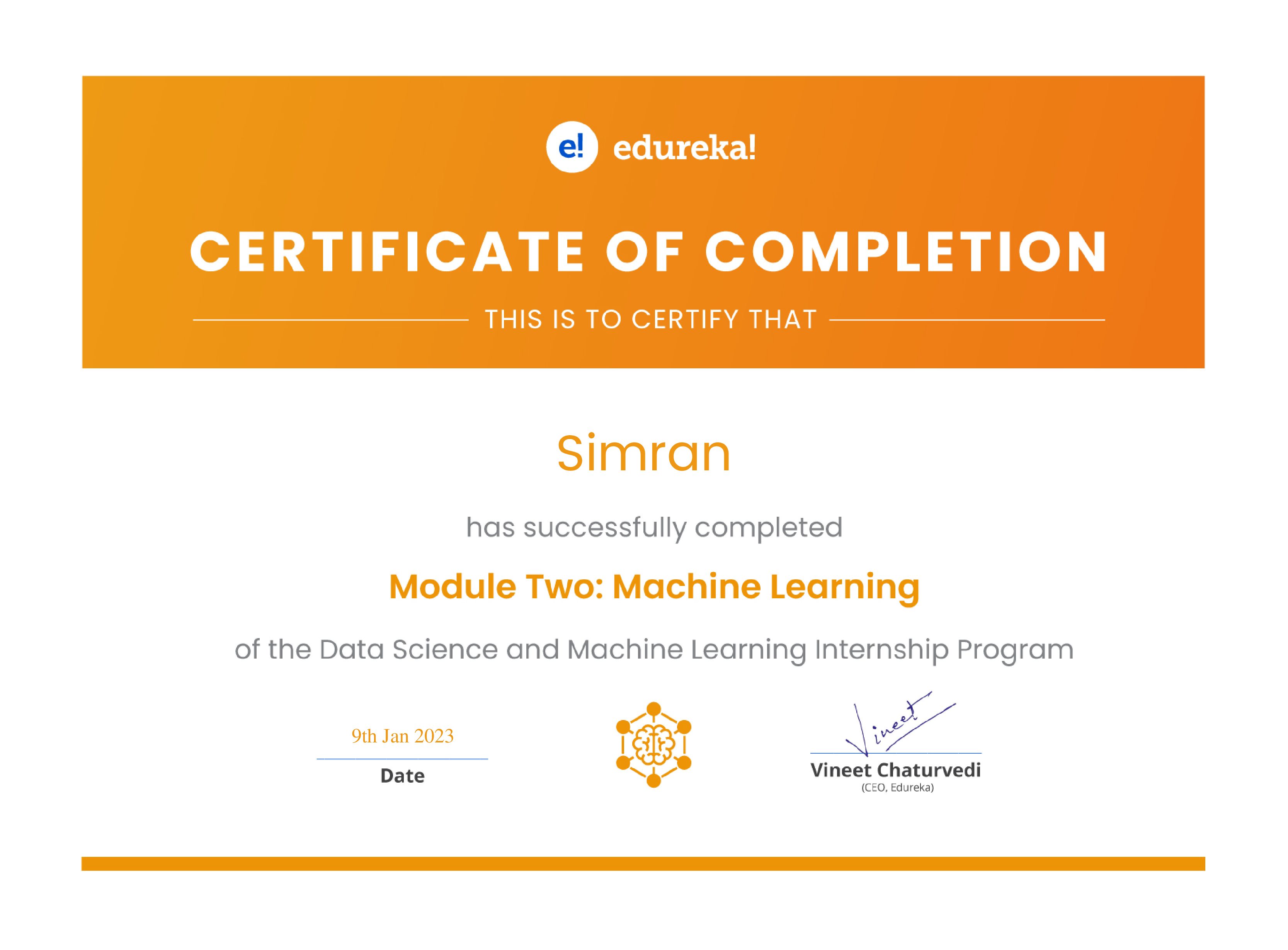 certificate!