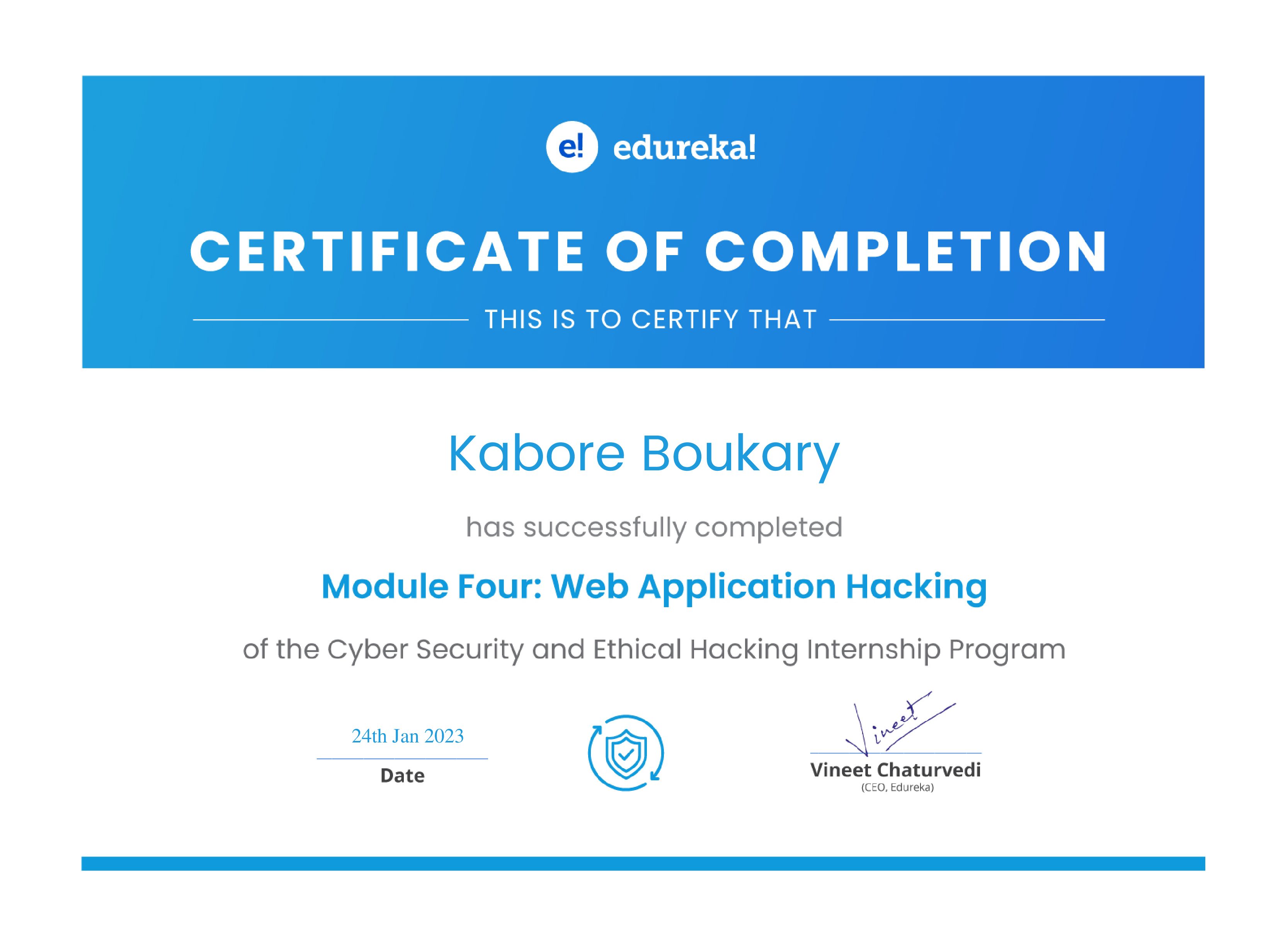 certificate!