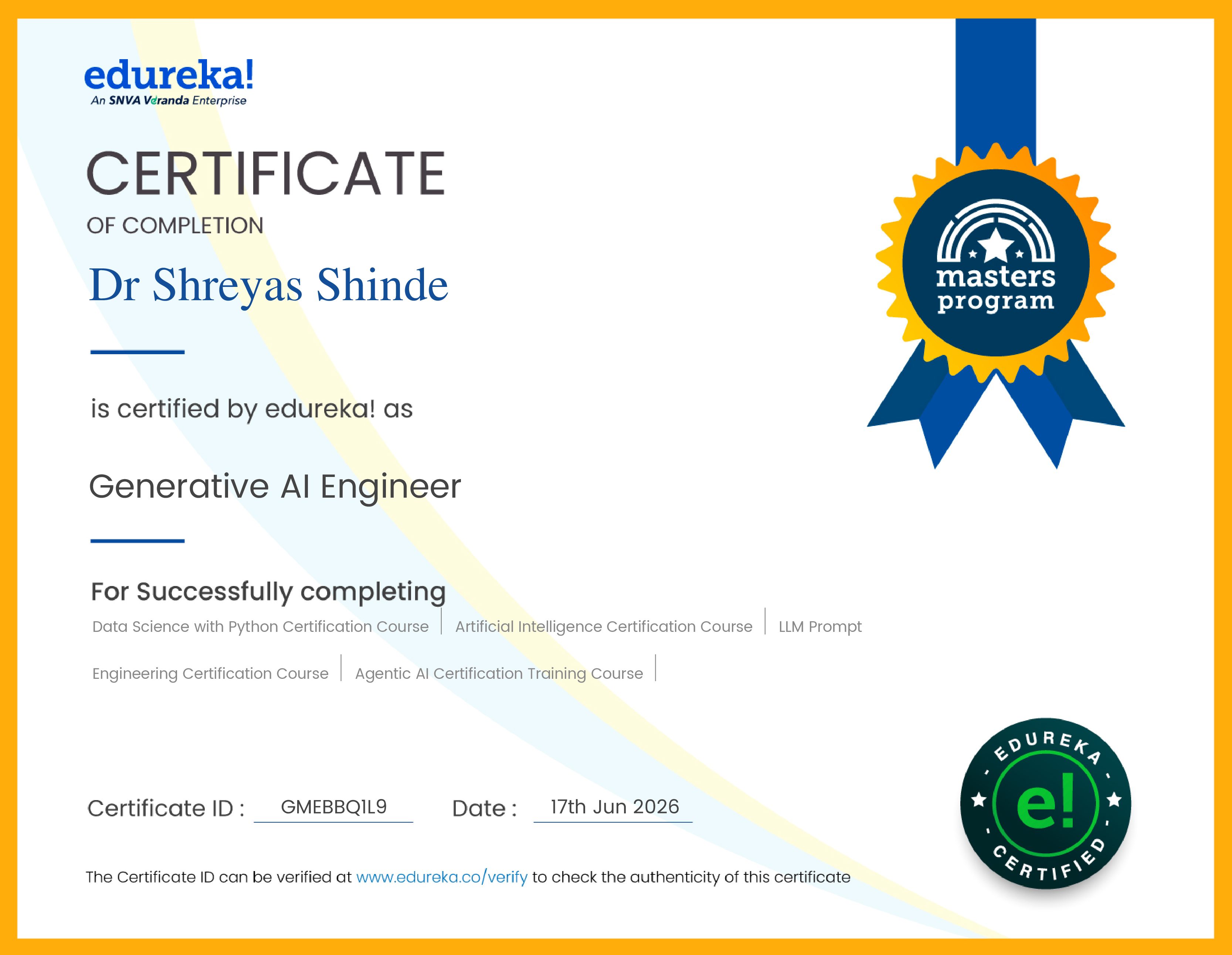 certificate!