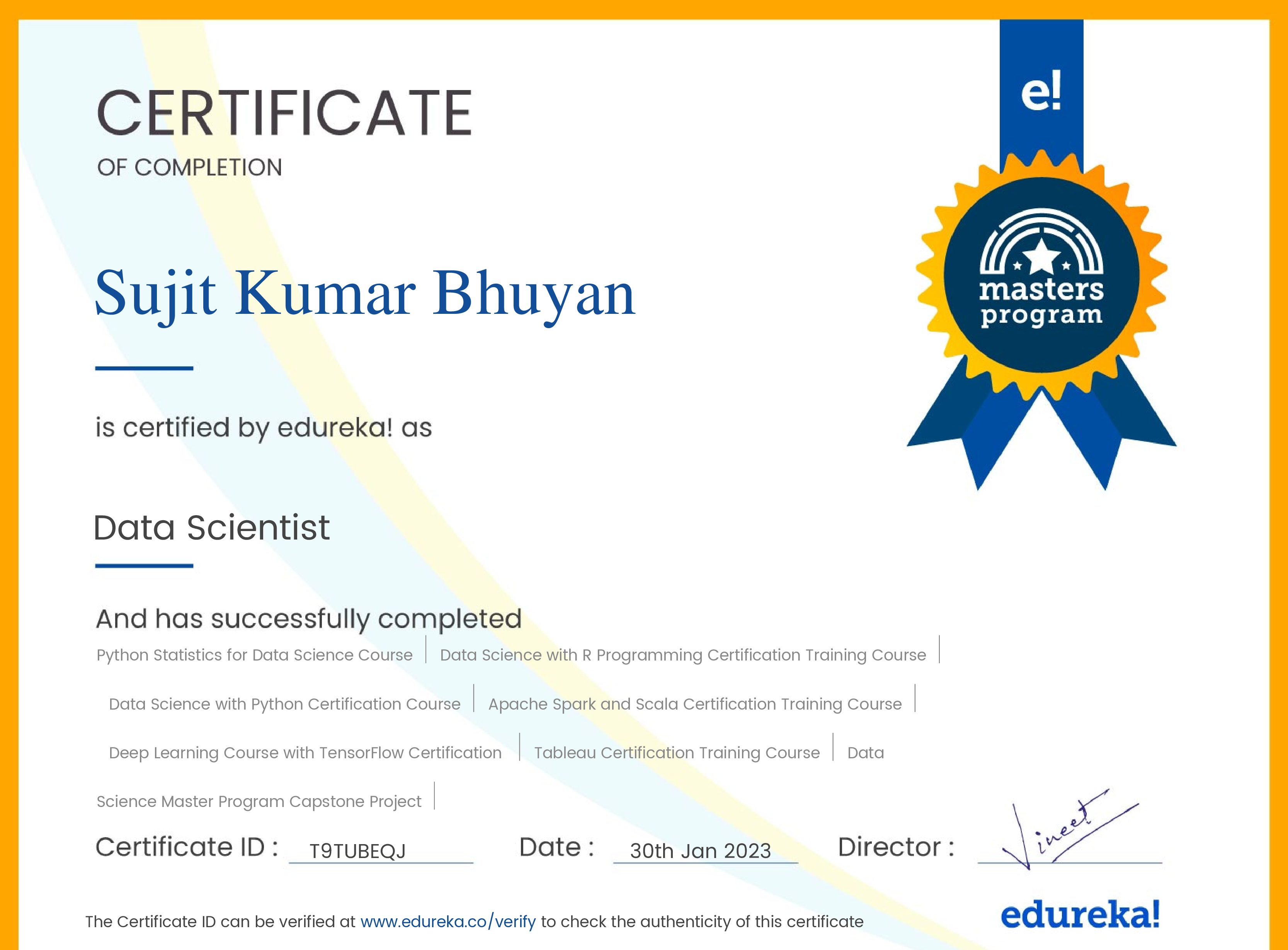 certificate!