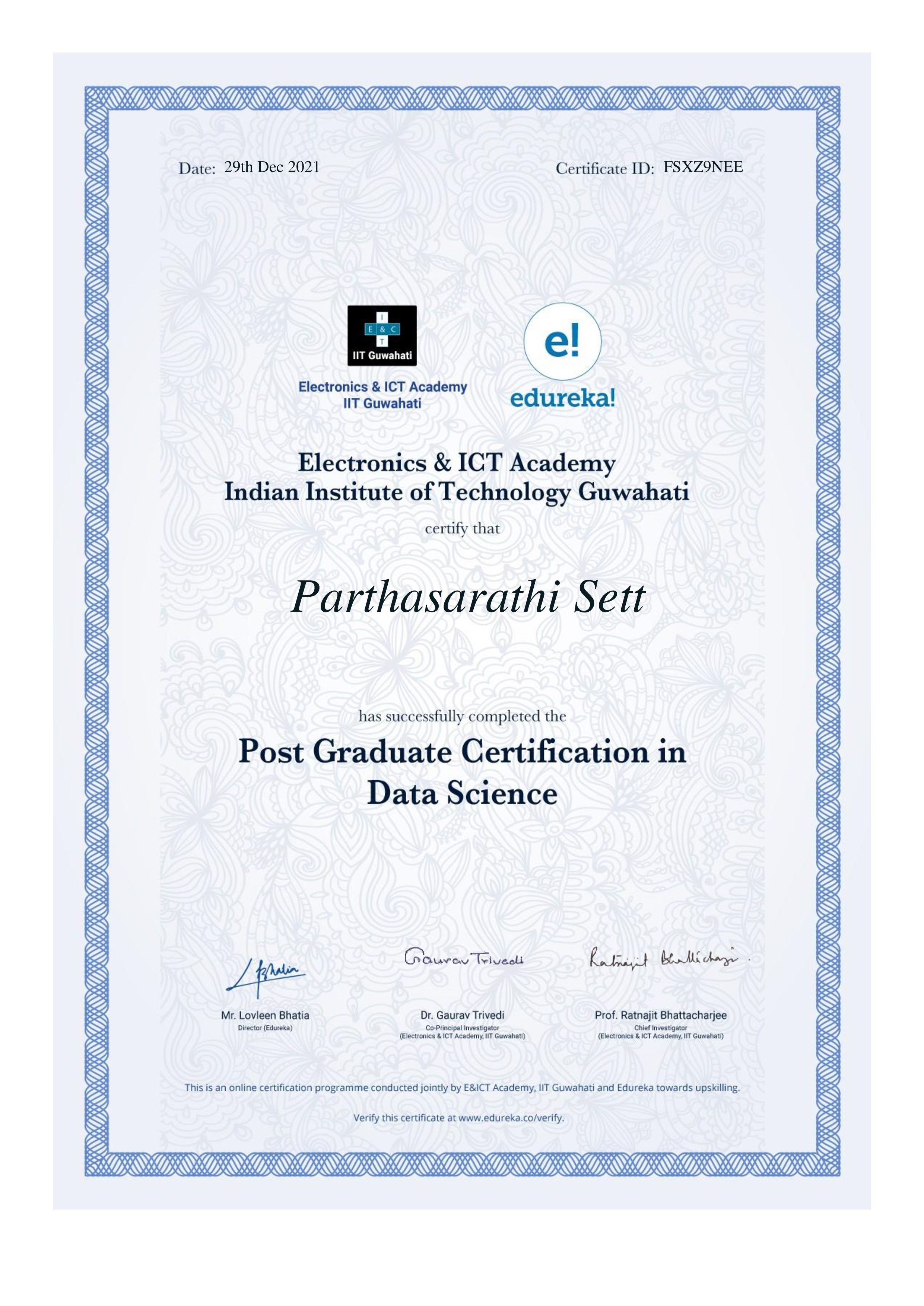 certificate!