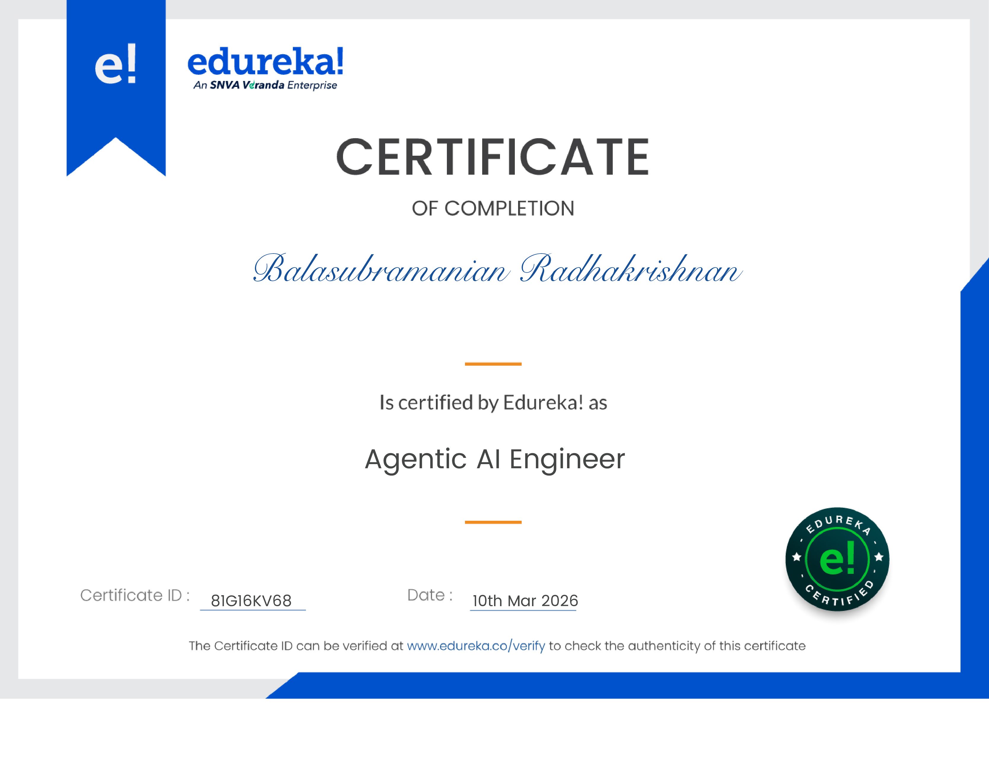 certificate!