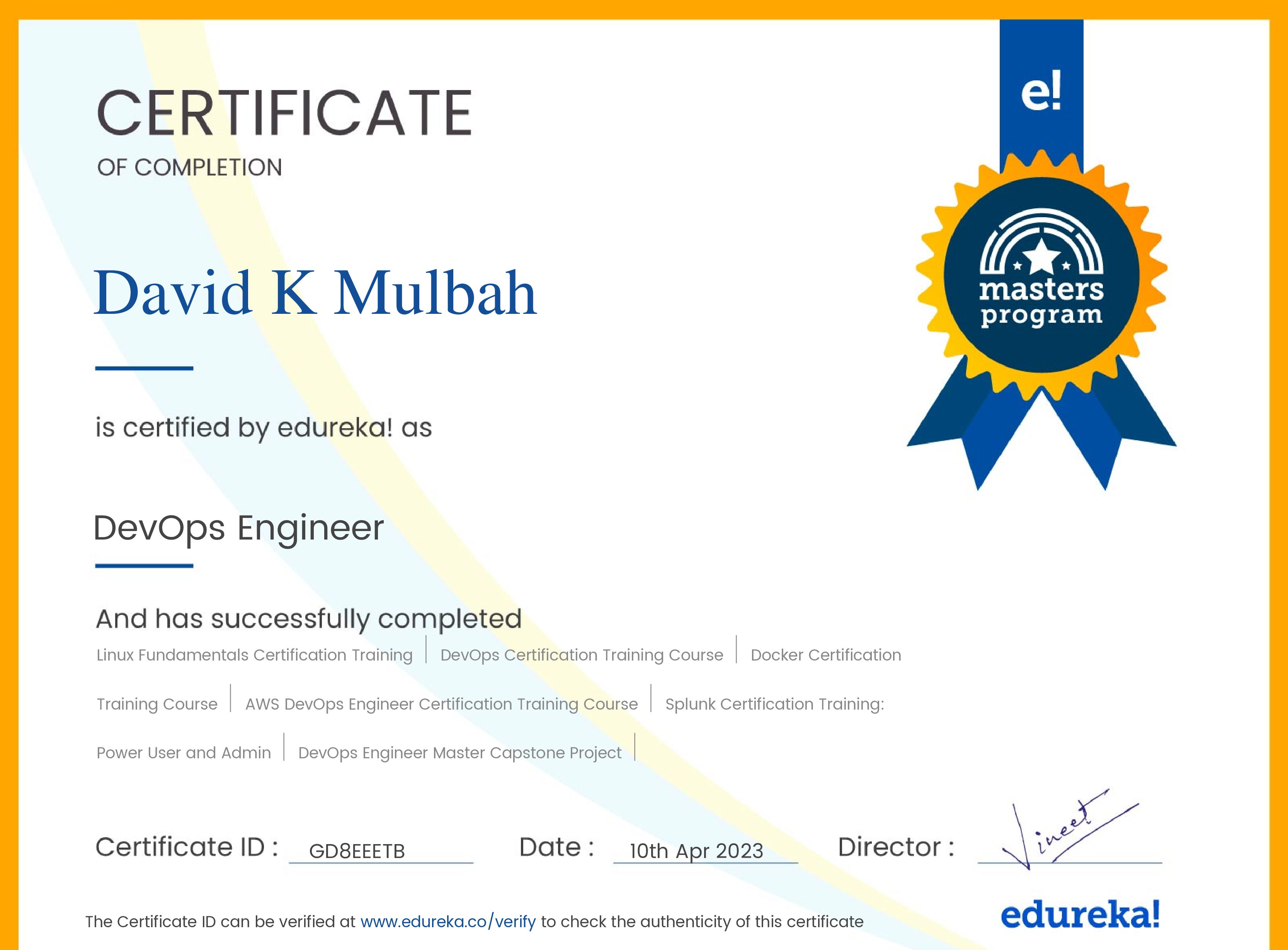 certificate!
